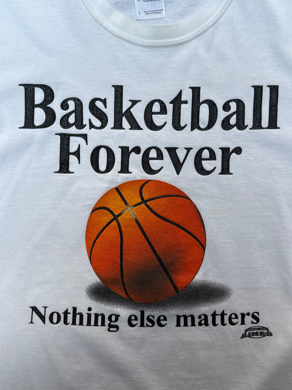 1990S VINTAGE BASKETBALL FOREVER GRAPHIC TEE (L)