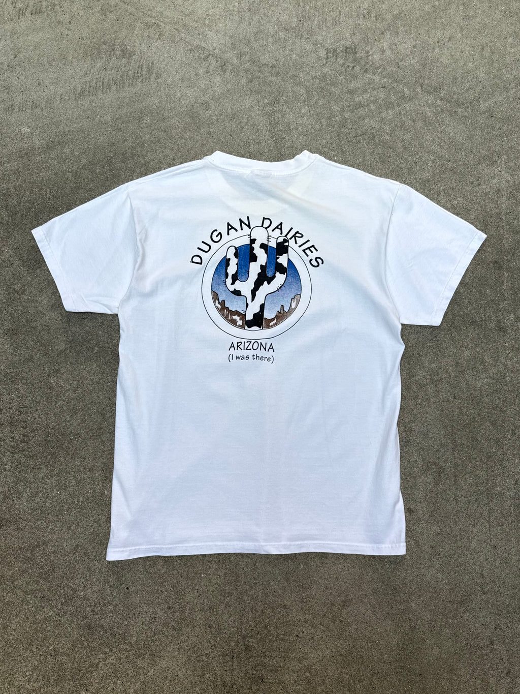 1990S VINTAGE DUGAN DAIRIES ARIZONA GRAPHIC TEE (L)
