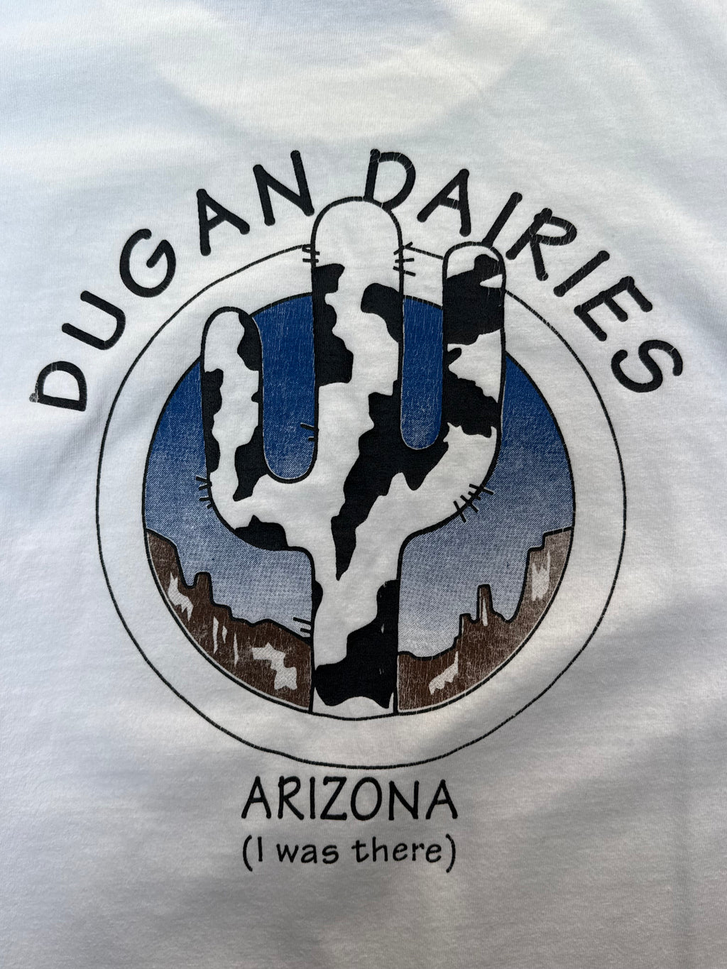 1990S VINTAGE DUGAN DAIRIES ARIZONA GRAPHIC TEE (L)