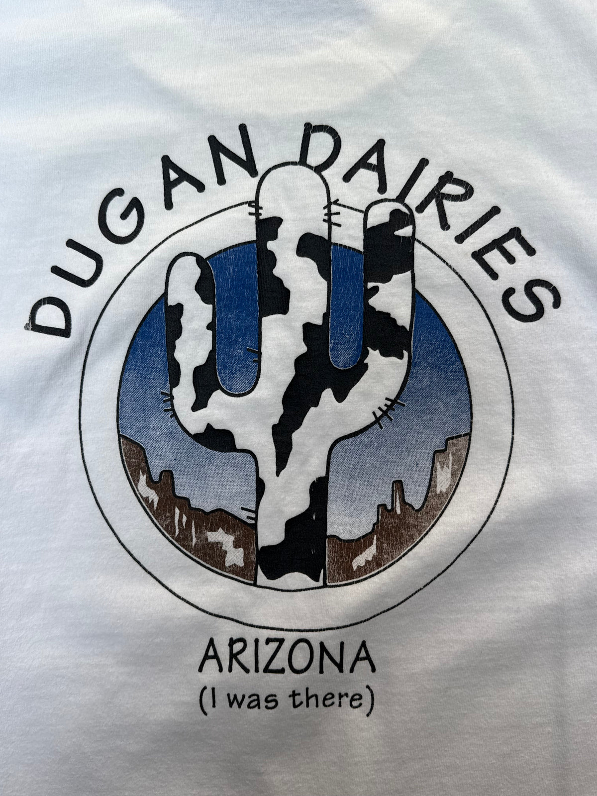 1990S VINTAGE DUGAN DAIRIES ARIZONA GRAPHIC TEE (L)