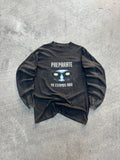 1990S VINTAGE VIRGIN MEGASTORE "PREPÁRATE YA ESTAMOS AQUÍ" PROMO LONG SLEEVE TEE (XL)