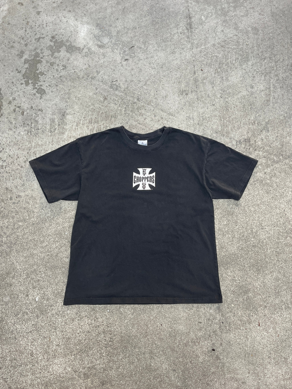 2000S VINTAGE WEST COAST CHOPPERS CLASSIC OG CROSS LOGO TEE (L)