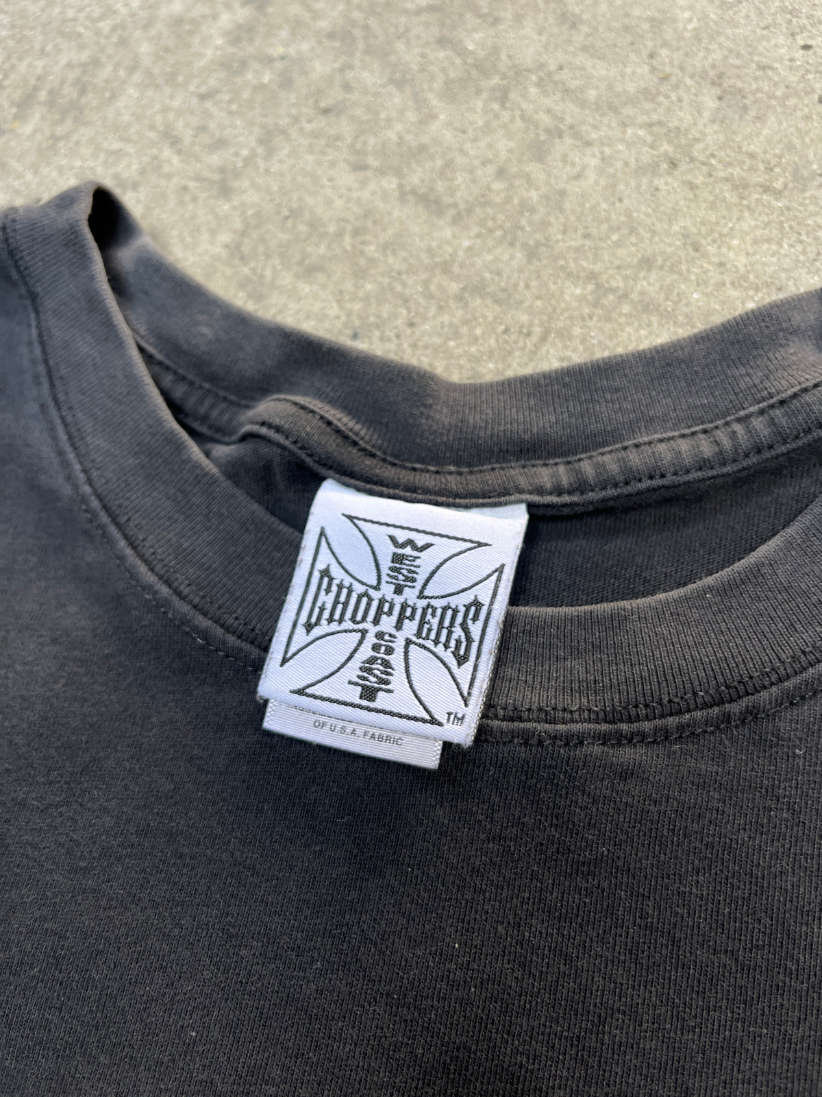 2000S VINTAGE WEST COAST CHOPPERS CLASSIC OG CROSS LOGO TEE (L)