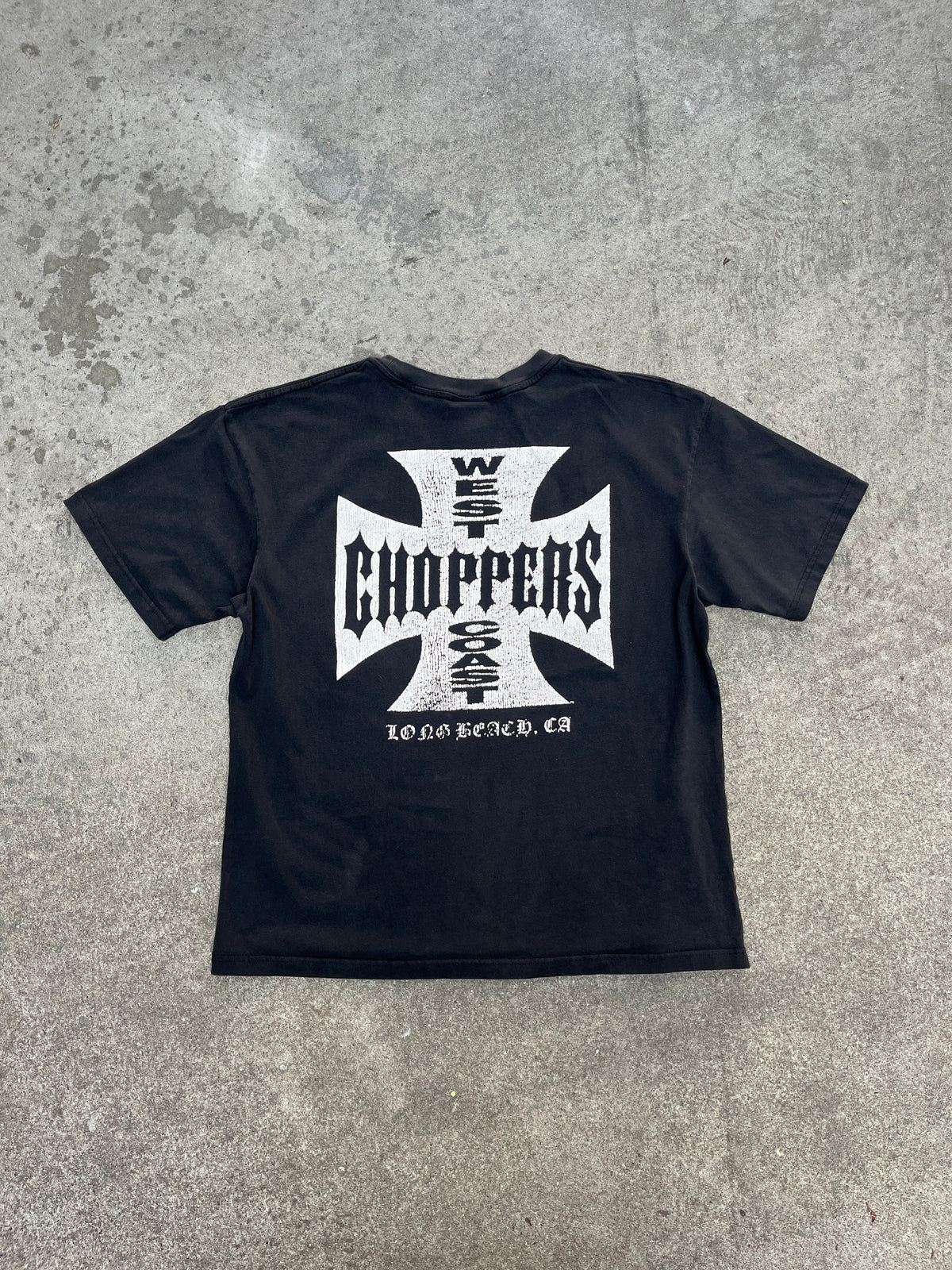 2000S VINTAGE WEST COAST CHOPPERS CLASSIC OG CROSS LOGO TEE (L)