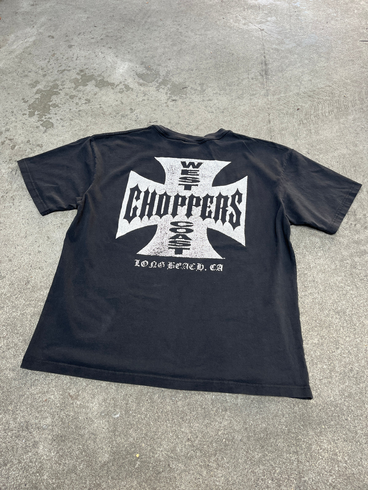 2000S VINTAGE WEST COAST CHOPPERS CLASSIC OG CROSS LOGO TEE (L)