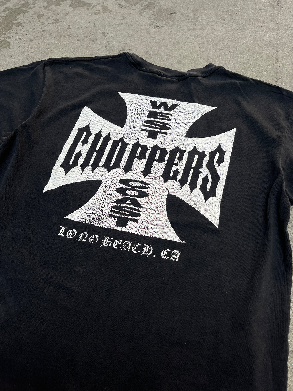 2000S VINTAGE WEST COAST CHOPPERS CLASSIC OG CROSS LOGO TEE (L)