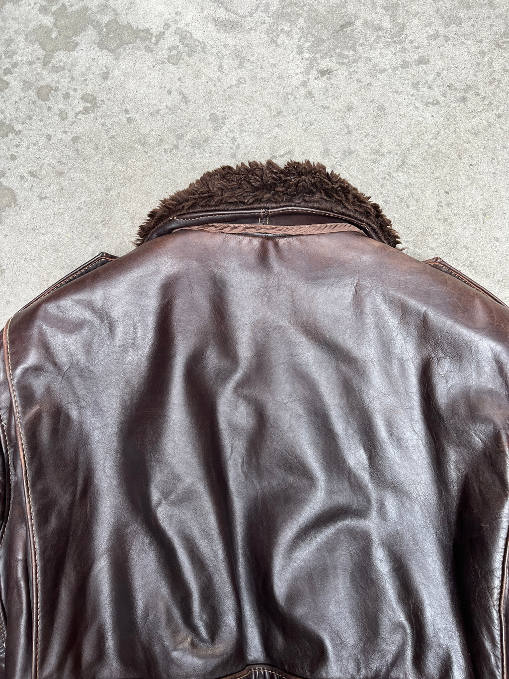 1980S VINTAGE SCHOTT NYC 684SM LEATHER FLIGHT JACKET (48)
