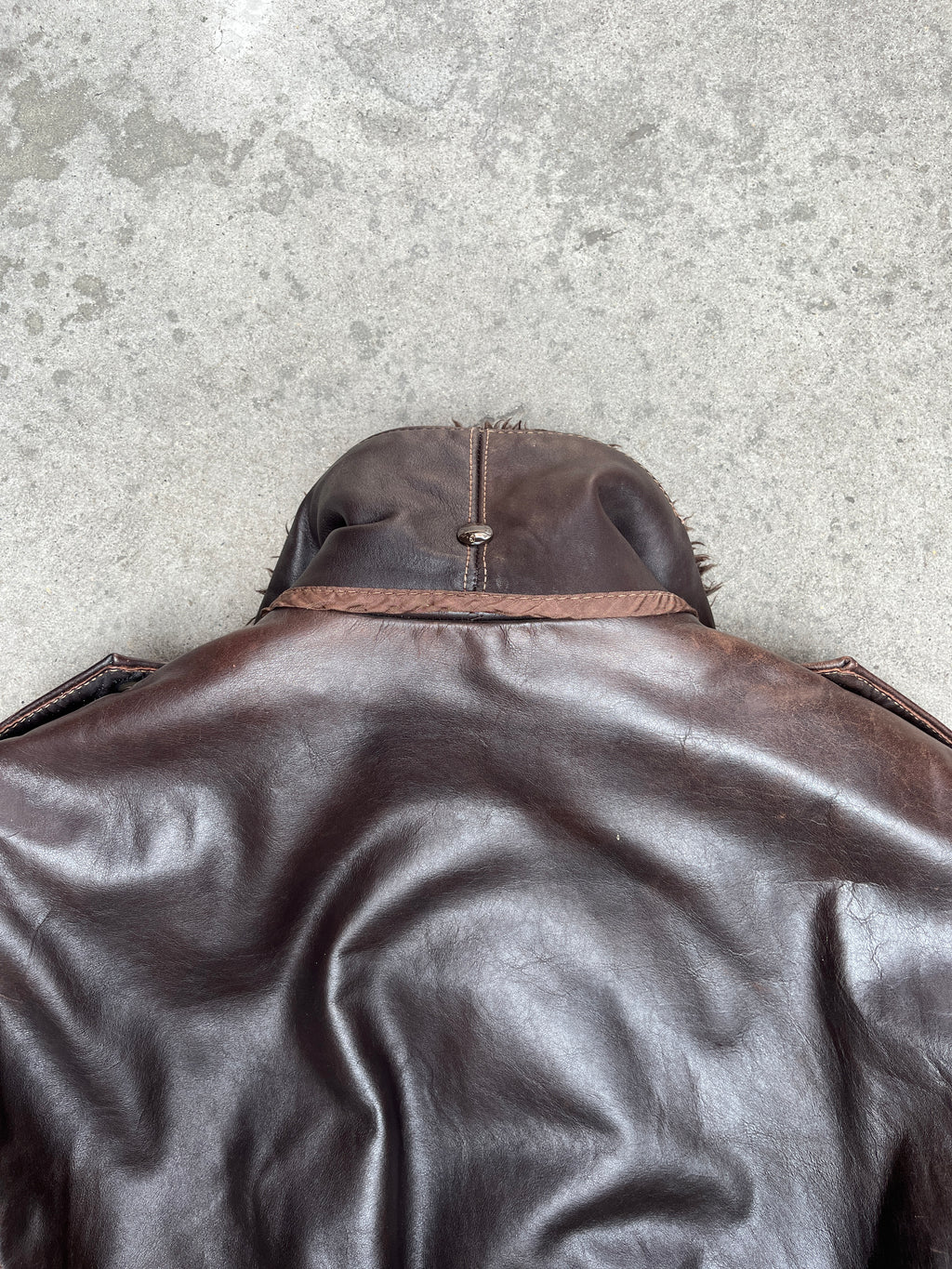 1980S VINTAGE SCHOTT NYC 684SM LEATHER FLIGHT JACKET (48)