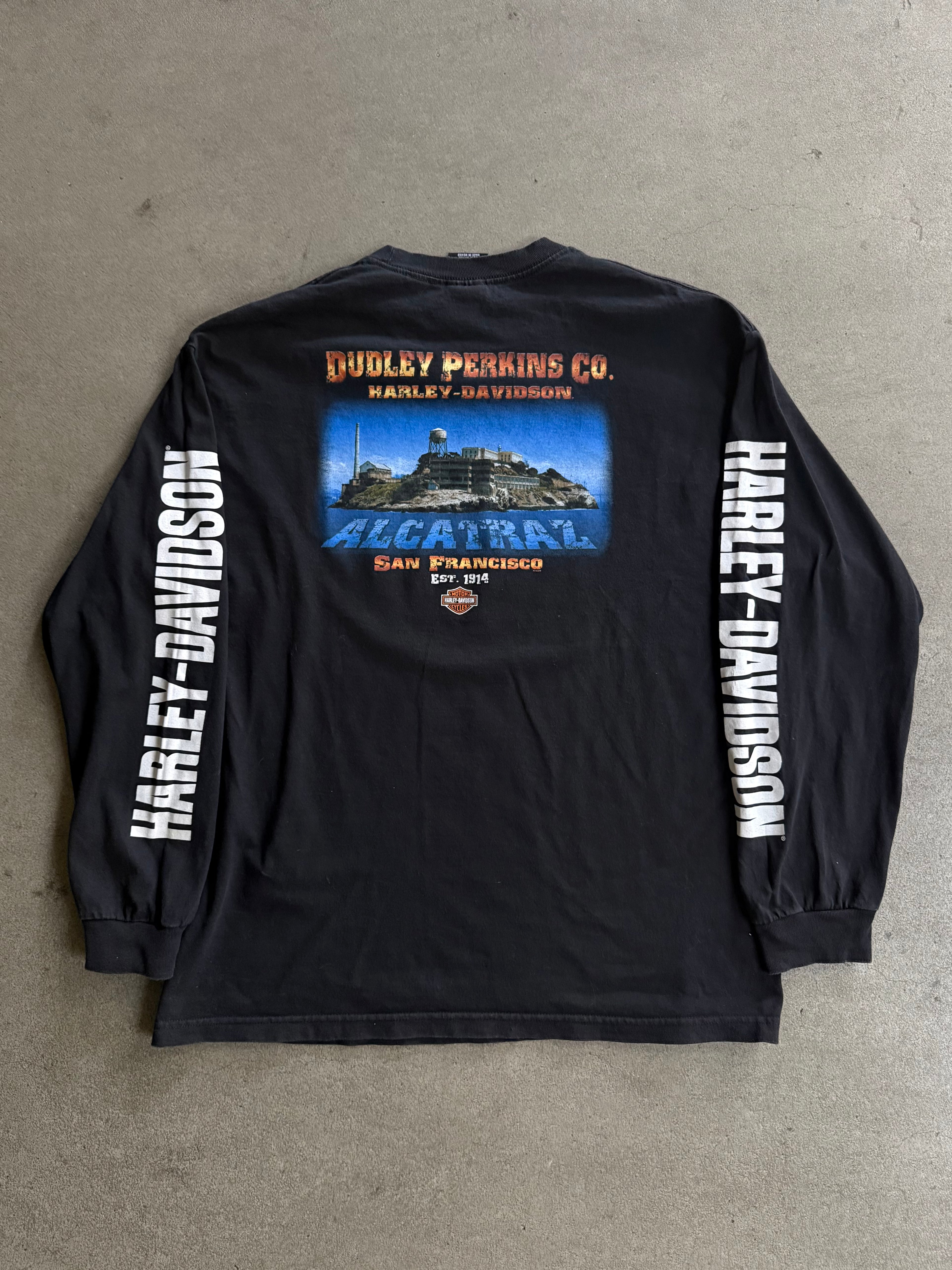 2000S HARLEY DAVIDISON ALCATRAZ SAN FRANCISCO LONG SLEEVES (XL)