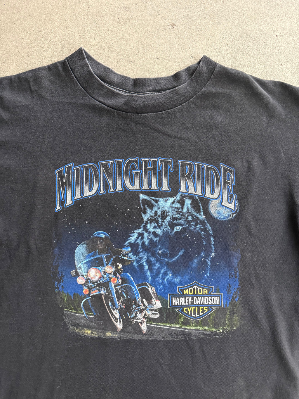 1998 HARLEY DAVIDSON "MIDNIGHT RIDE" FLORIDA VINTAGE T-SHIRT (XL)