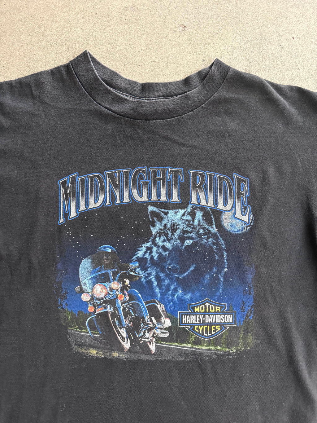 1998 HARLEY DAVIDSON "MIDNIGHT RIDE" FLORIDA VINTAGE T-SHIRT (XL)