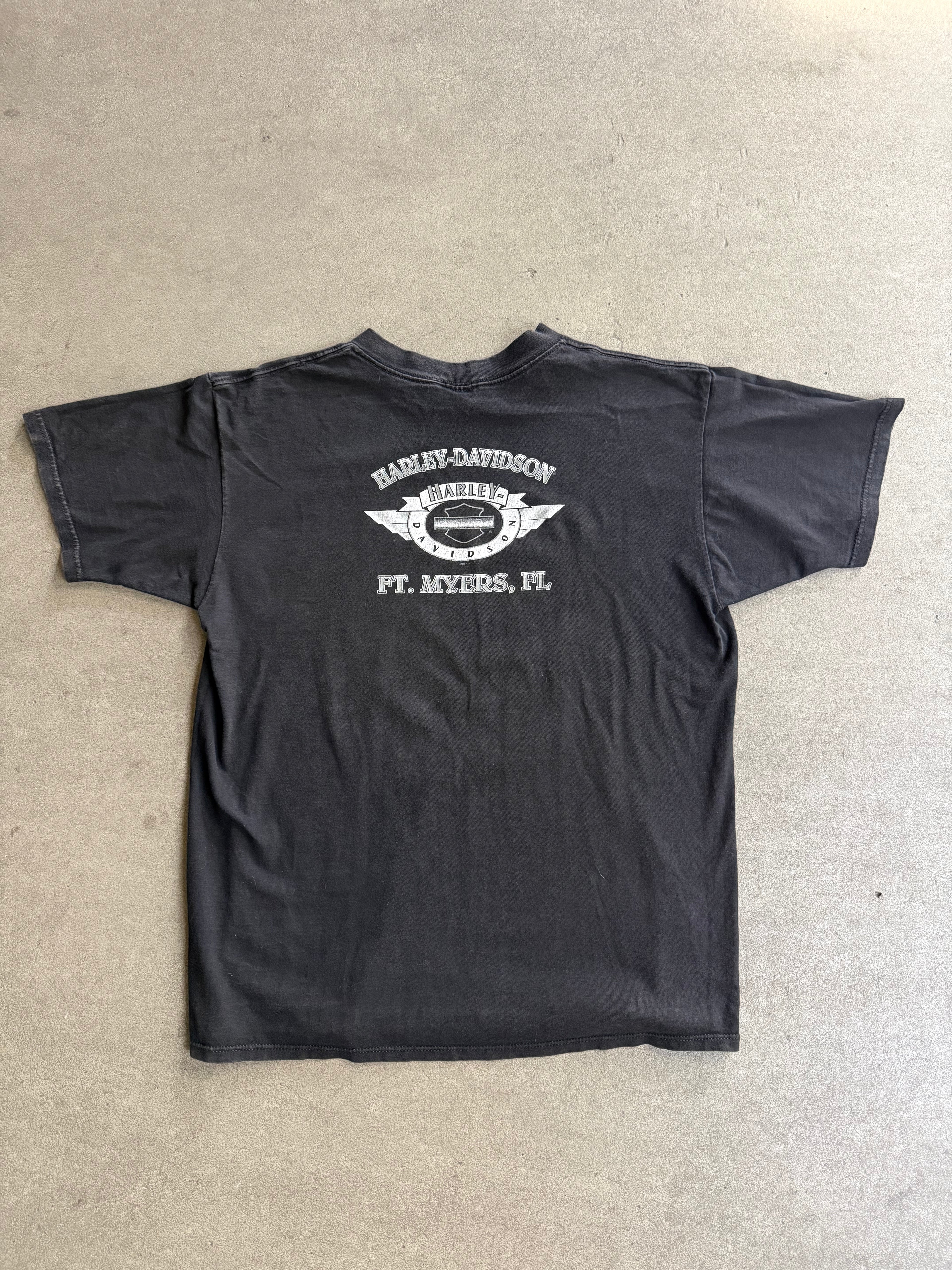 1998 HARLEY DAVIDSON "MIDNIGHT RIDE" FLORIDA VINTAGE T-SHIRT (XL)