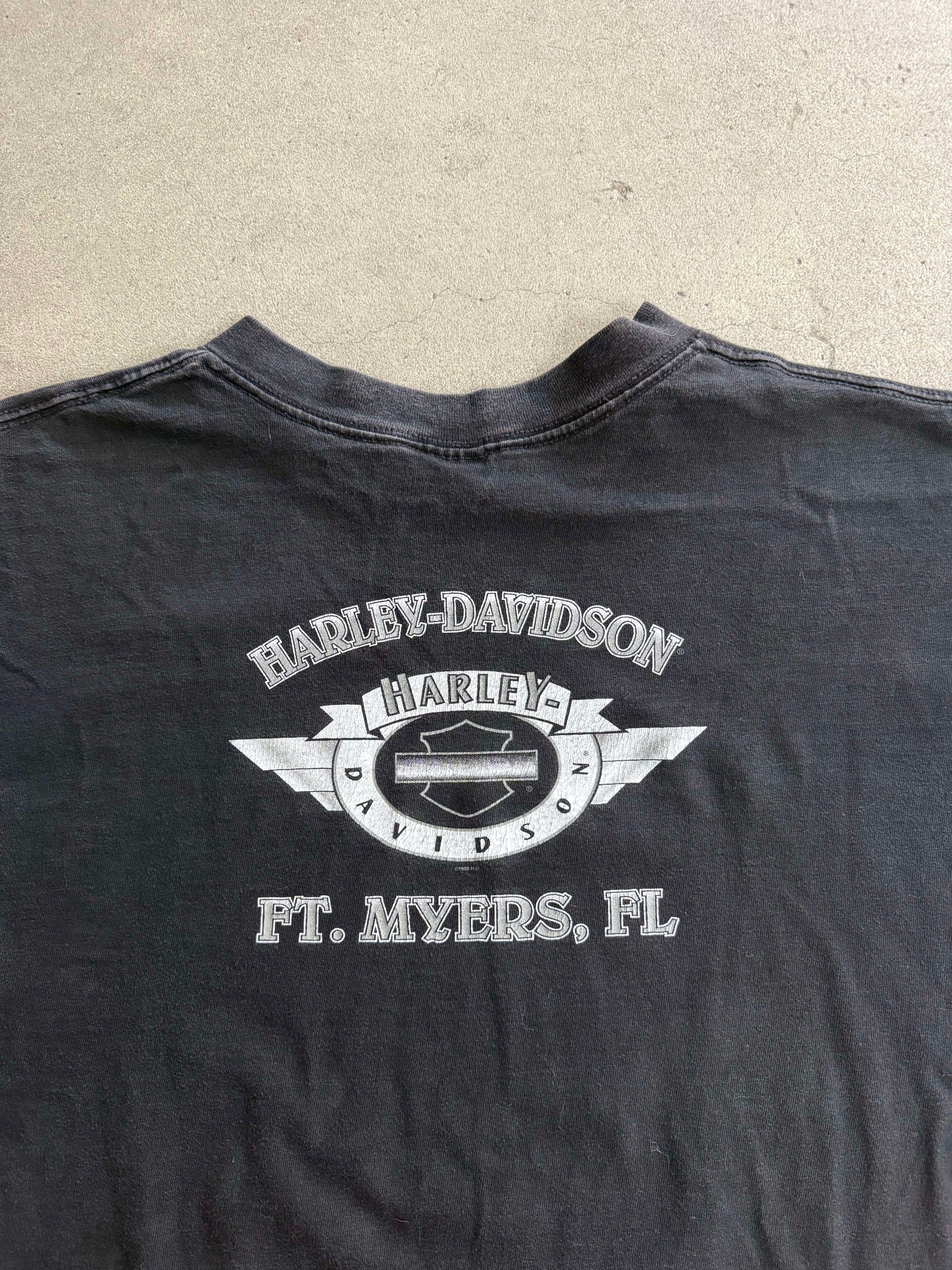 1998 HARLEY DAVIDSON "MIDNIGHT RIDE" FLORIDA VINTAGE T-SHIRT (XL)