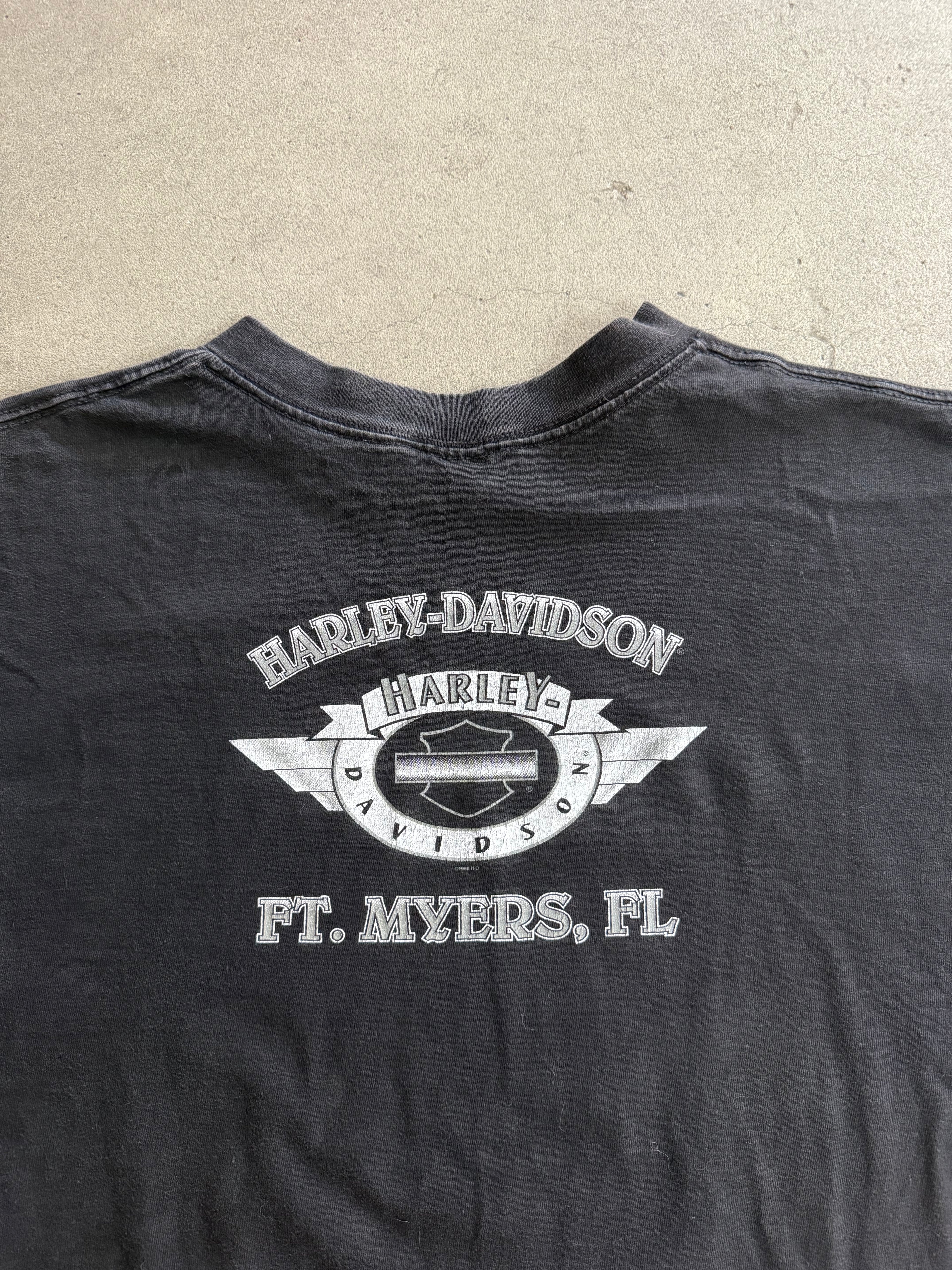 1998 HARLEY DAVIDSON "MIDNIGHT RIDE" FLORIDA VINTAGE T-SHIRT (XL)