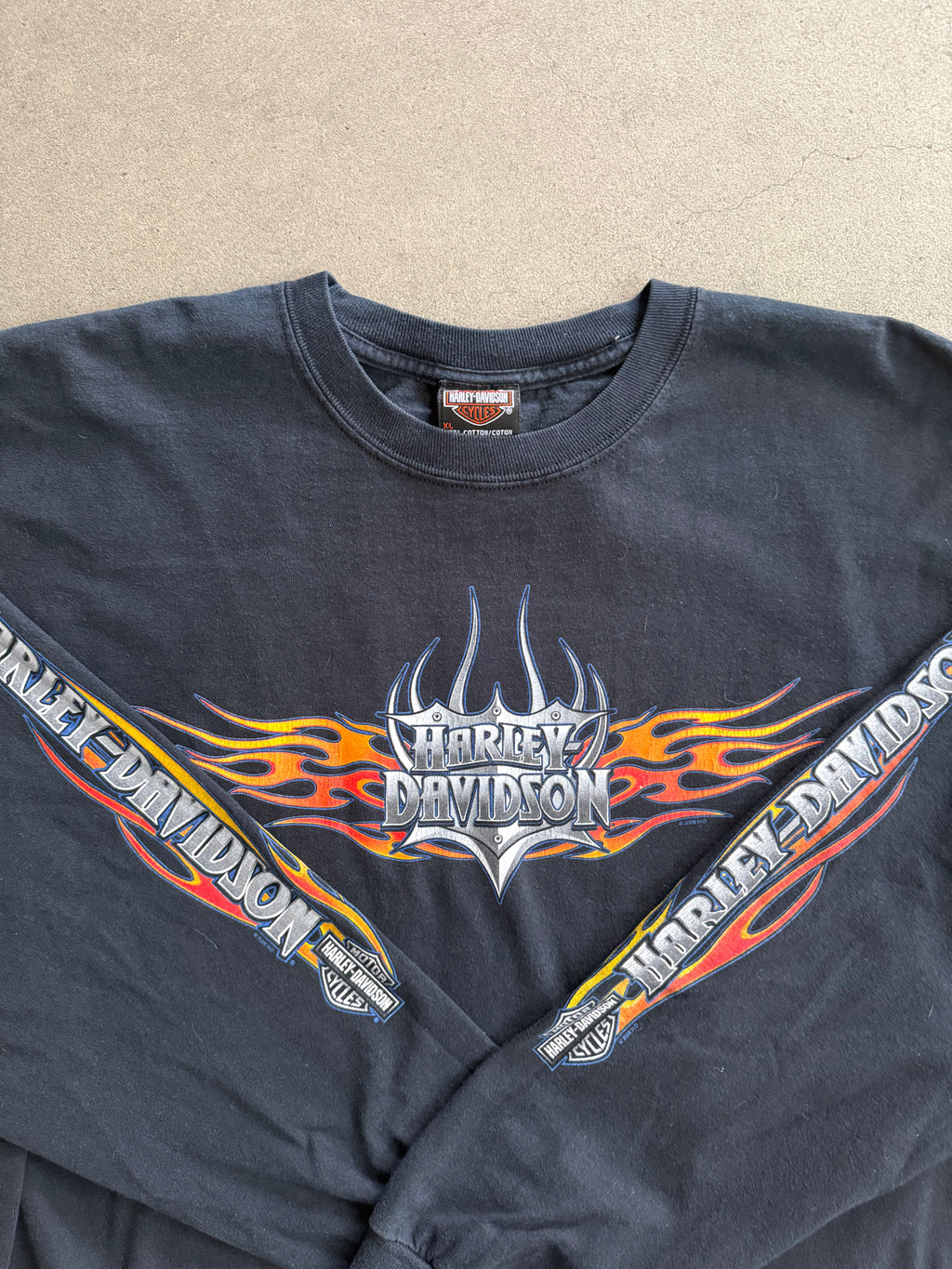 2000S HARLEY DAVIDSON FLAMES LONG SLEEVES (XL)