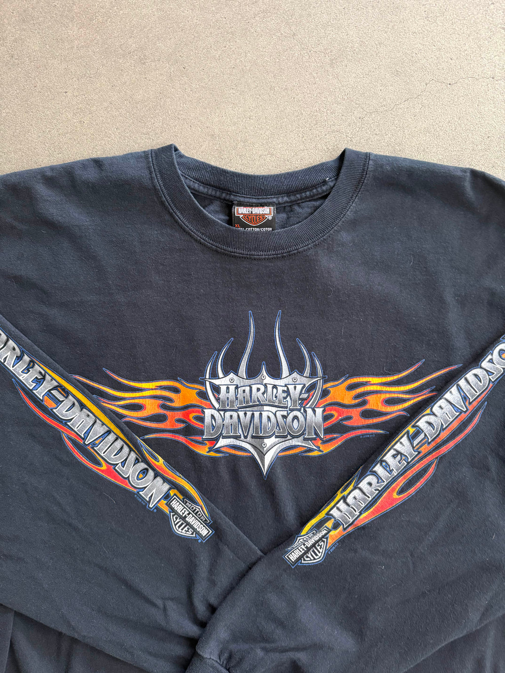 2000S HARLEY DAVIDSON FLAMES LONG SLEEVES (XL)