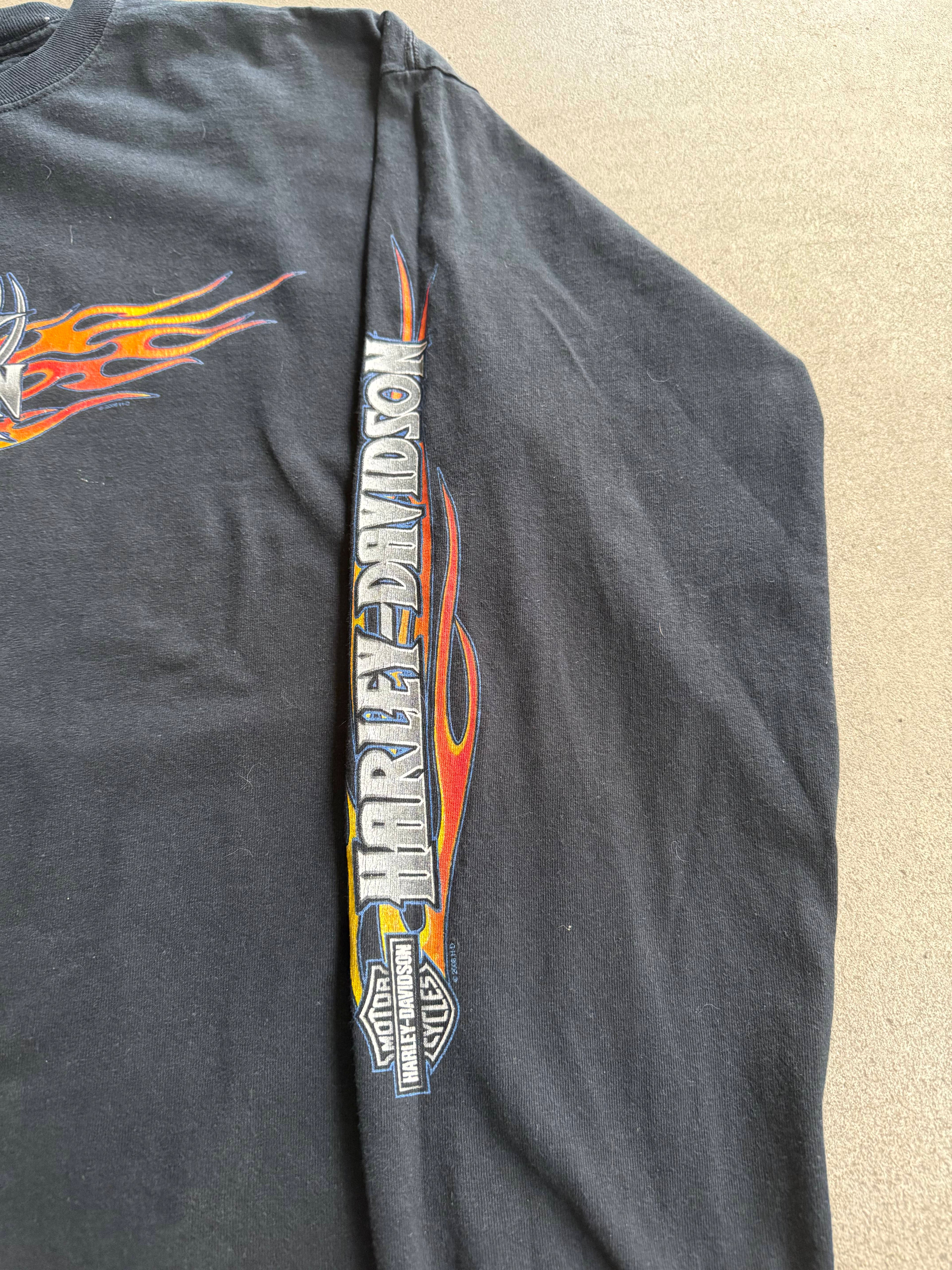 2000S HARLEY DAVIDSON FLAMES LONG SLEEVES (XL)