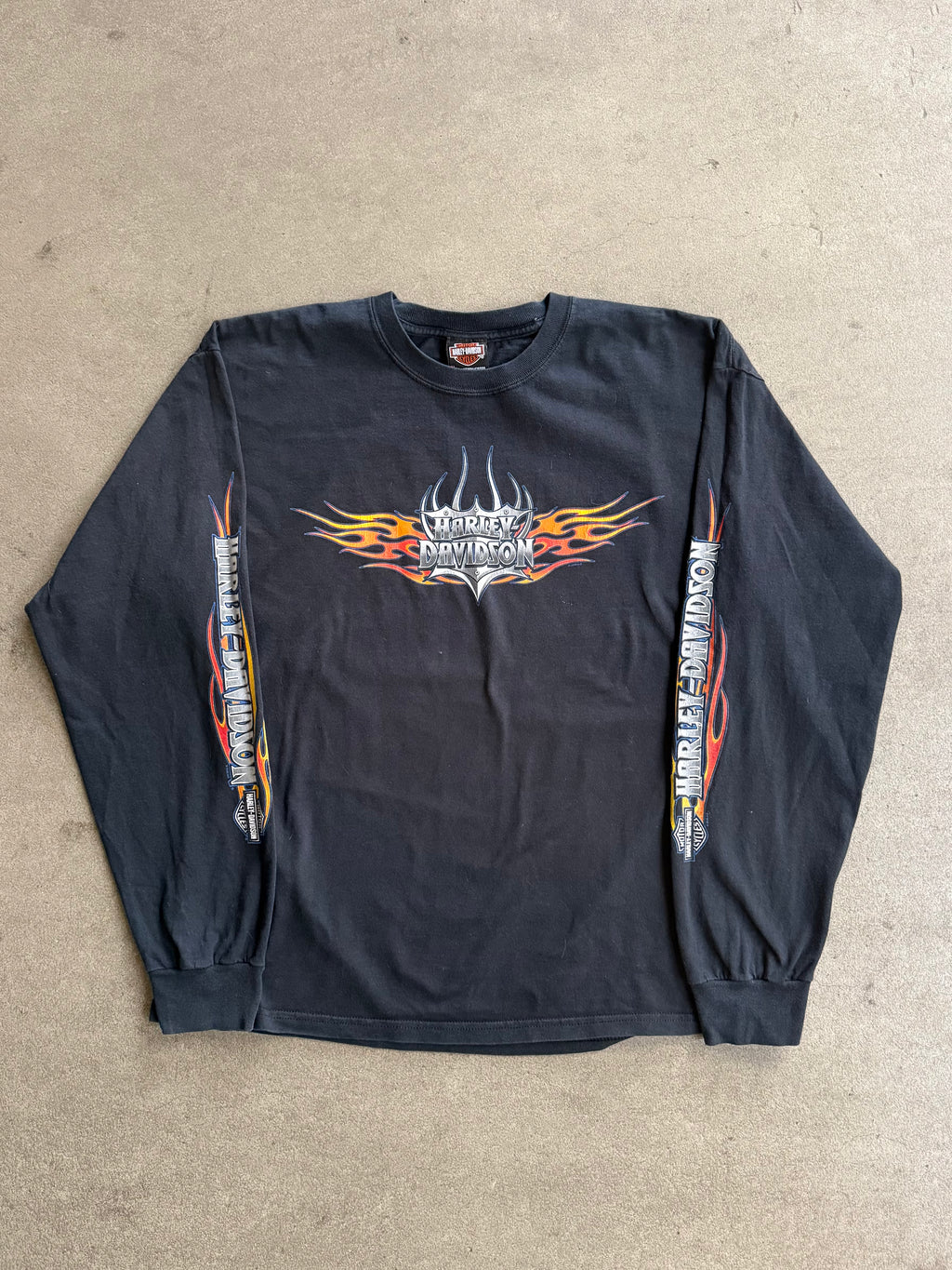 2000S HARLEY DAVIDSON FLAMES LONG SLEEVES (XL)