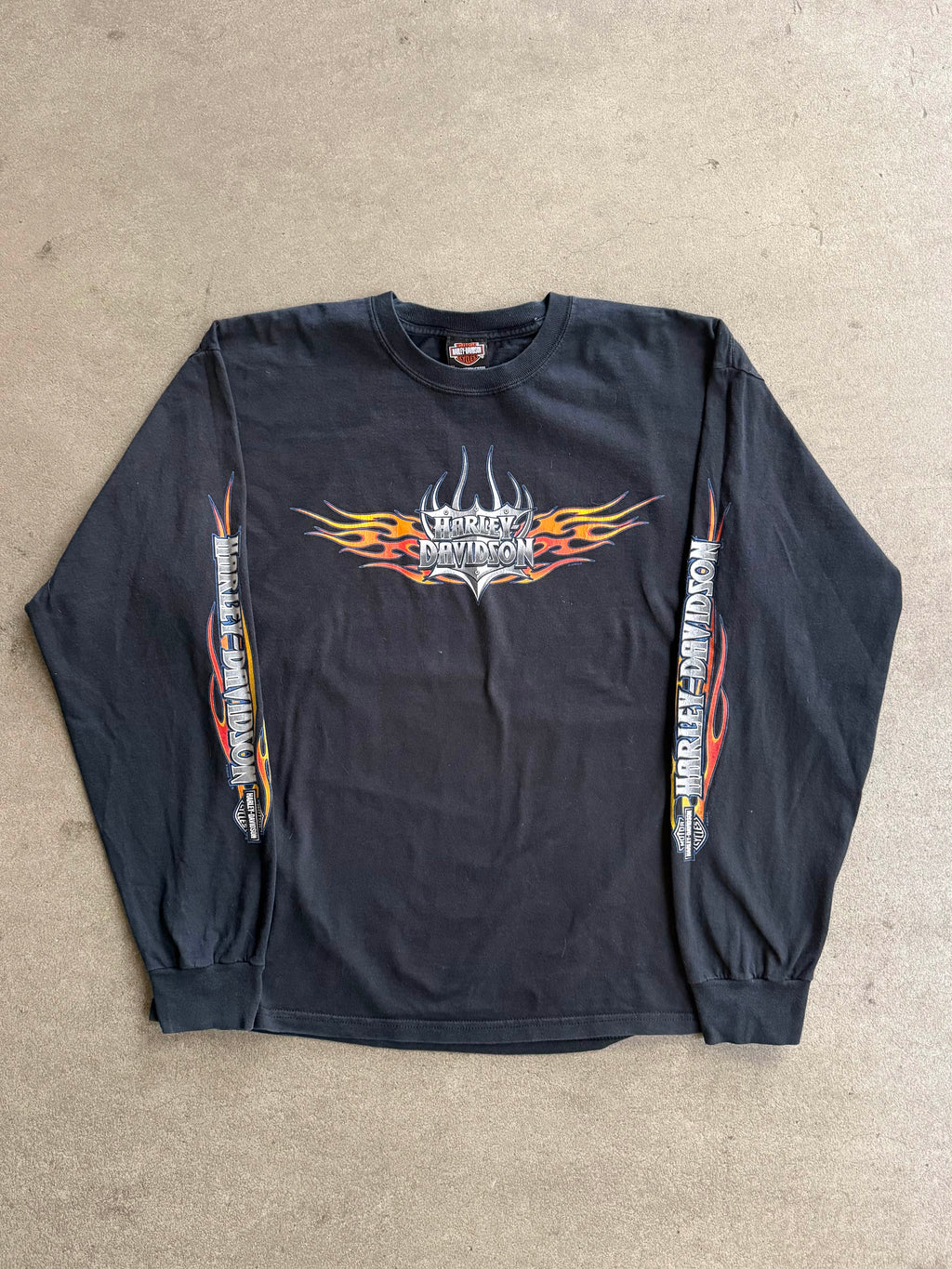 2000S HARLEY DAVIDSON FLAMES LONG SLEEVES (XL)
