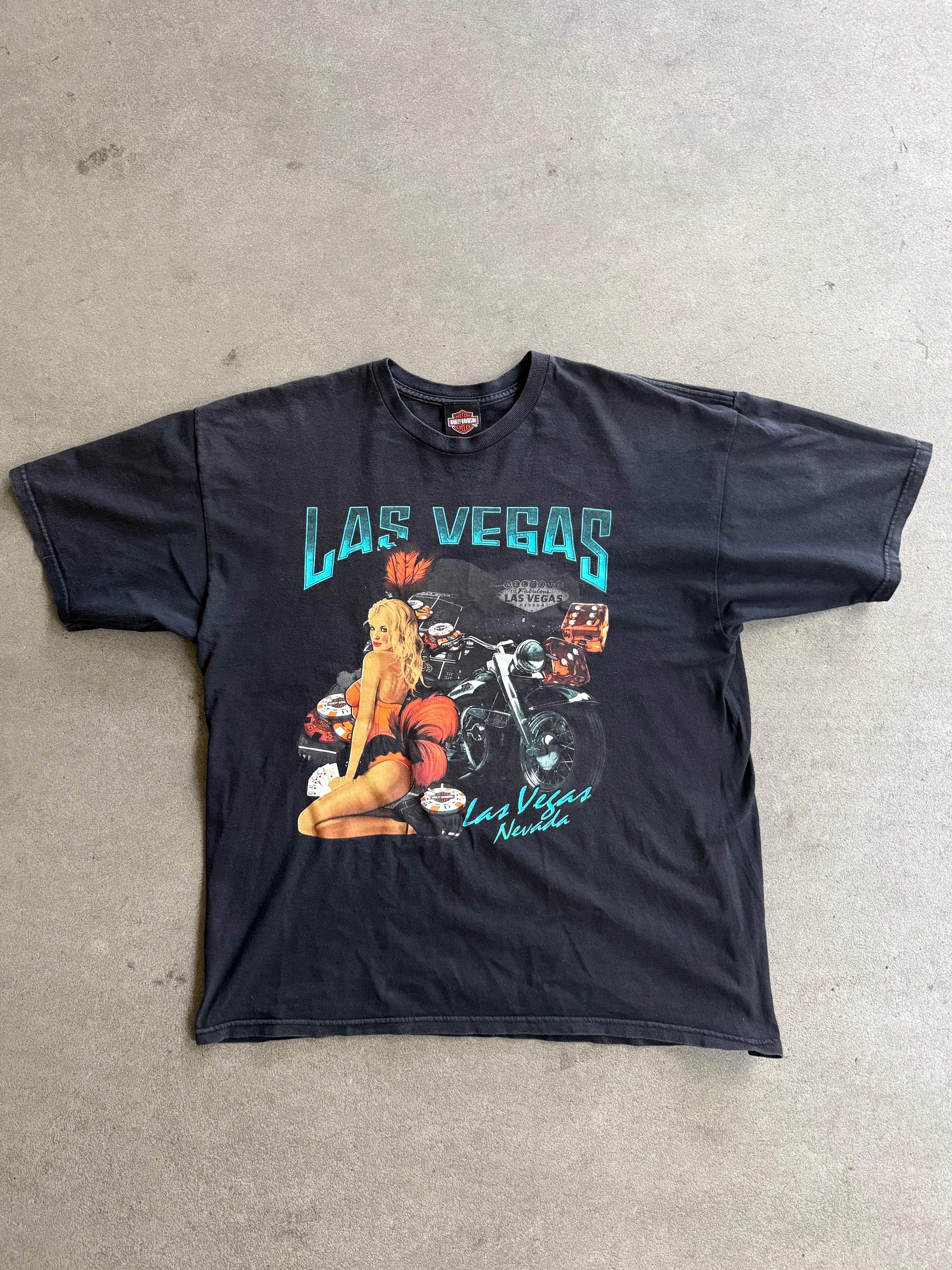 2000S HARLEY DAVIDSON LAS VEGAS T-SHIRT (XL)