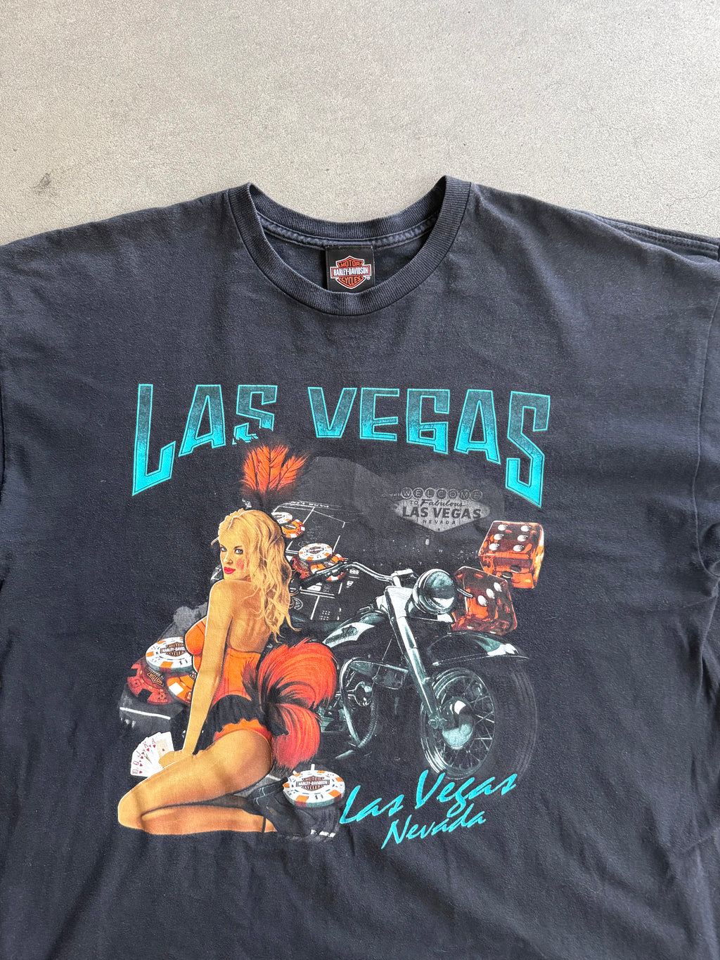 2000S HARLEY DAVIDSON LAS VEGAS T-SHIRT (XL)