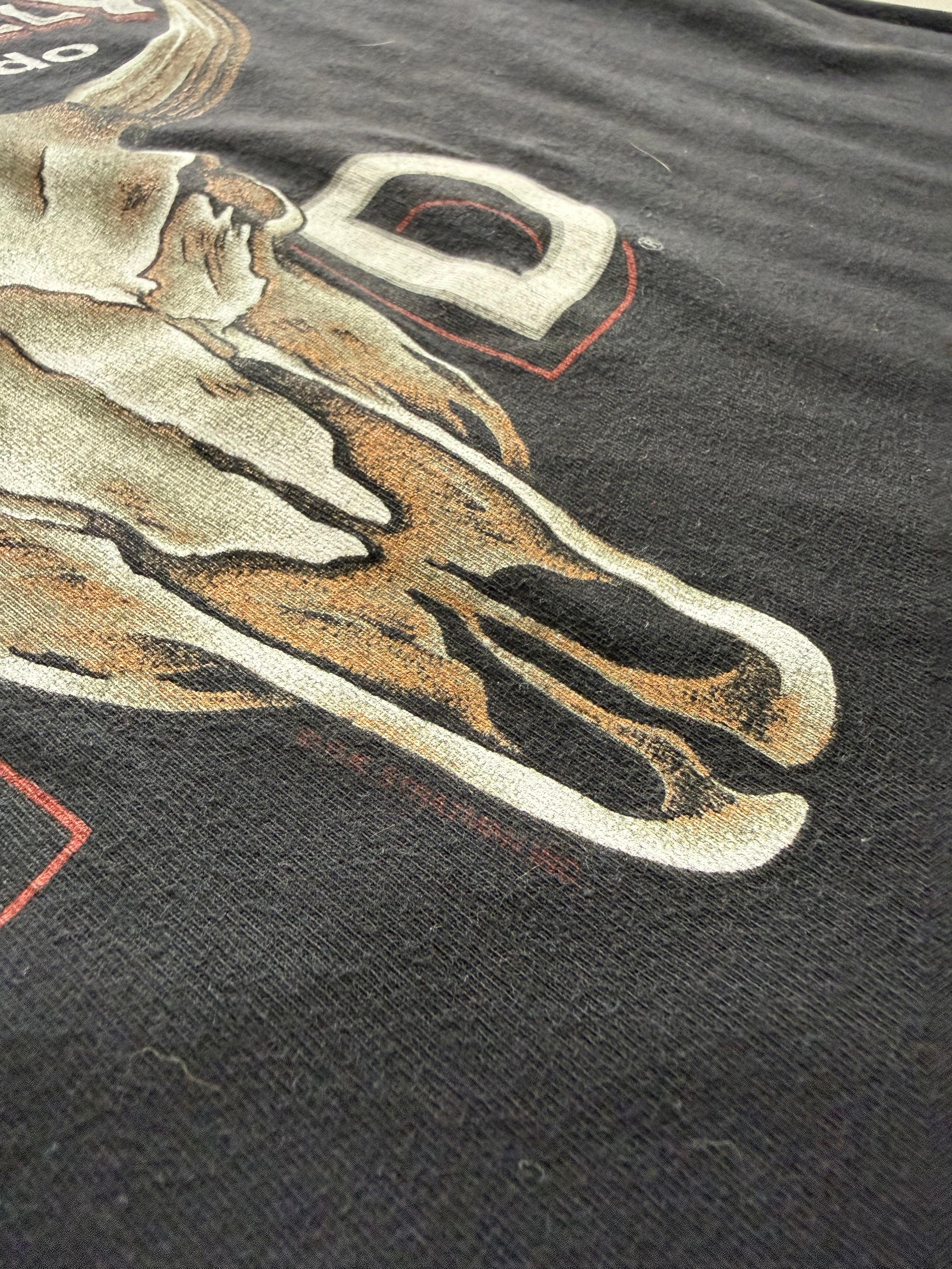 1998 HARLEY DAVIDISON - "MC DONALD GRAND JUNCTION, COLORADO", COW SKULL  T-SHIRT (L)