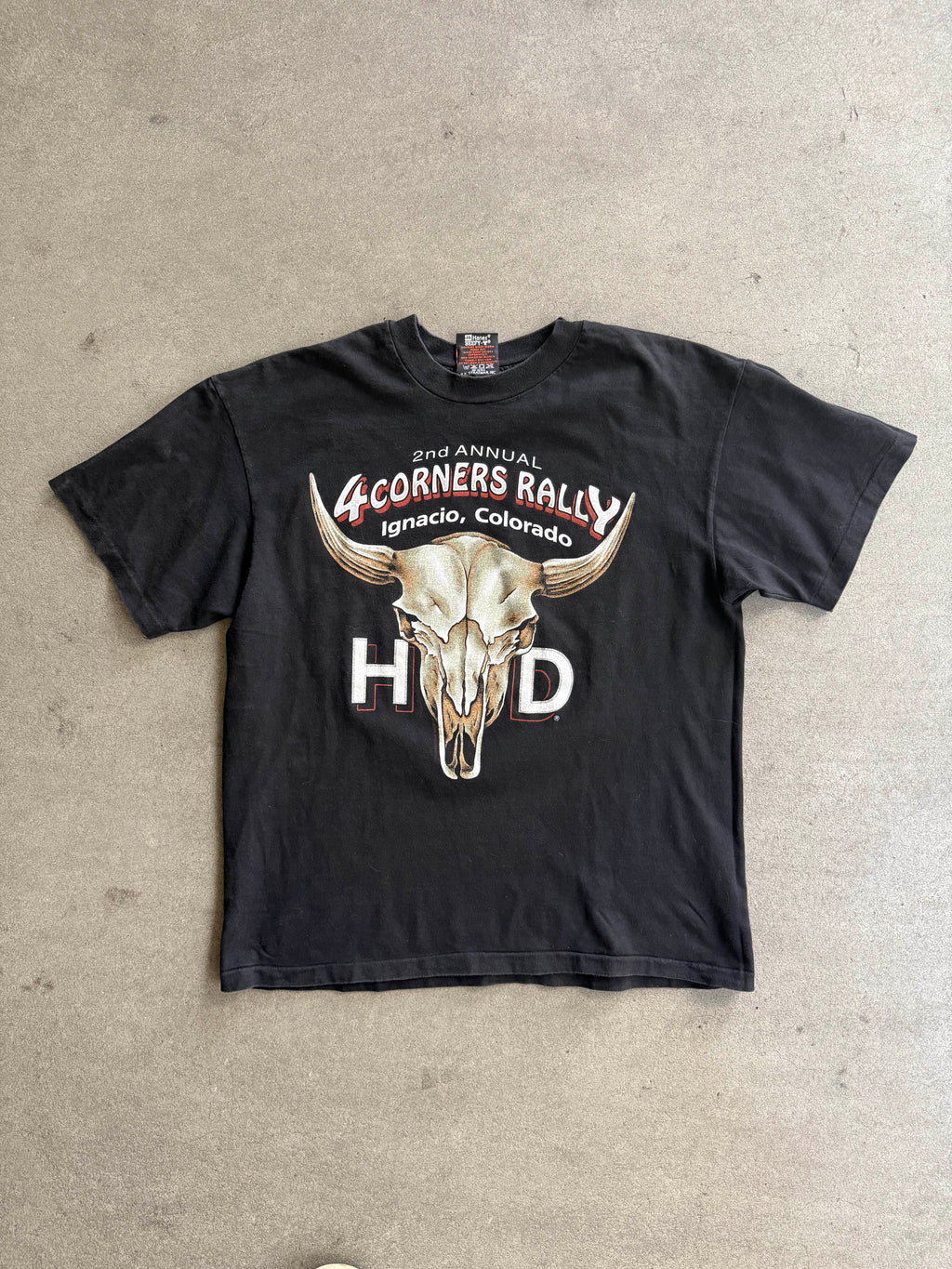 1998 HARLEY DAVIDSON "MC DONALD GRAND JUNCTION" COLORADO COW SKULL T-SHIRT (L)