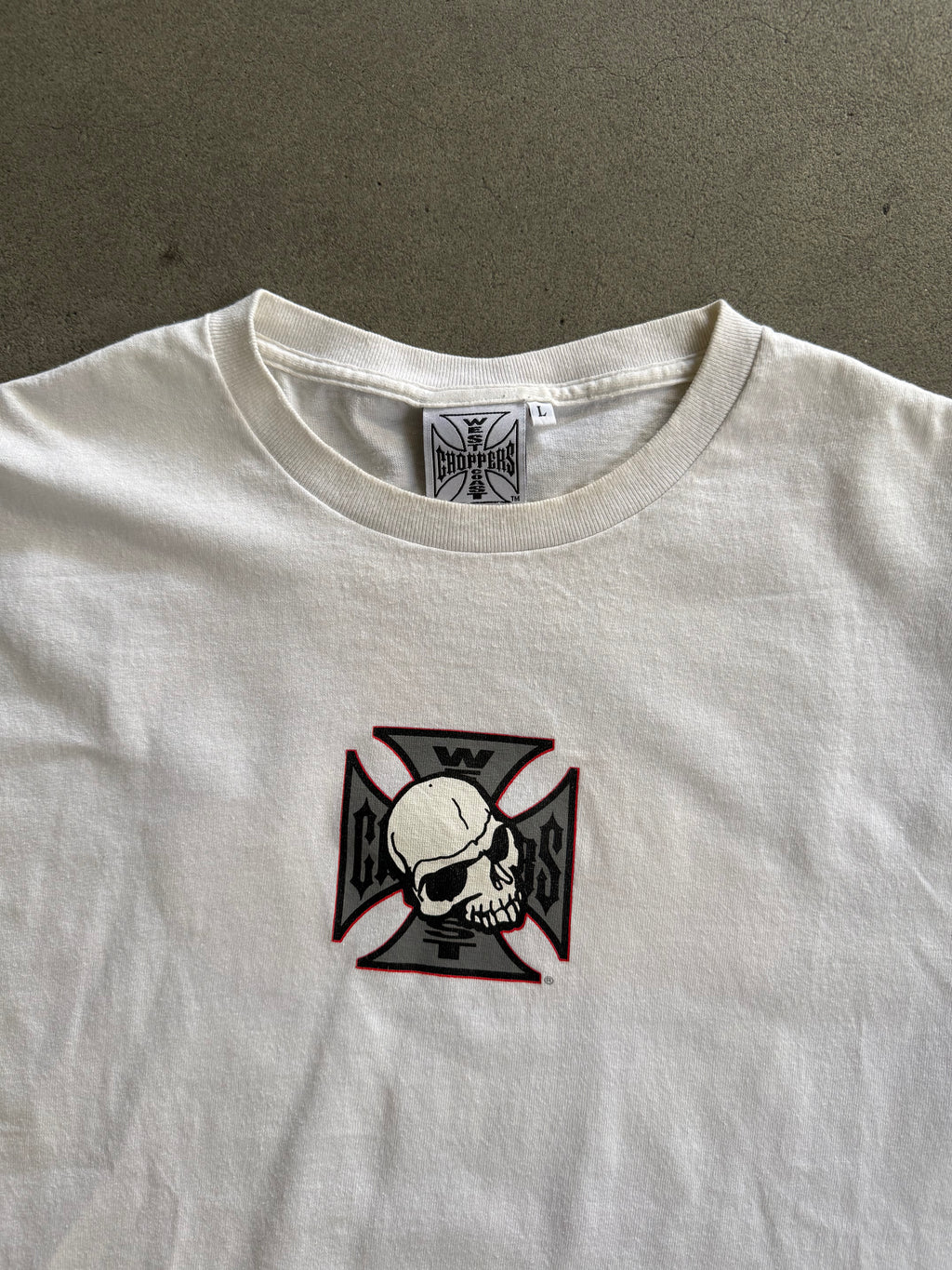 2000S WEST COAST CHOPPERS SKULL LOGO T-SHIRT - EUROPEAN TAG (L)
