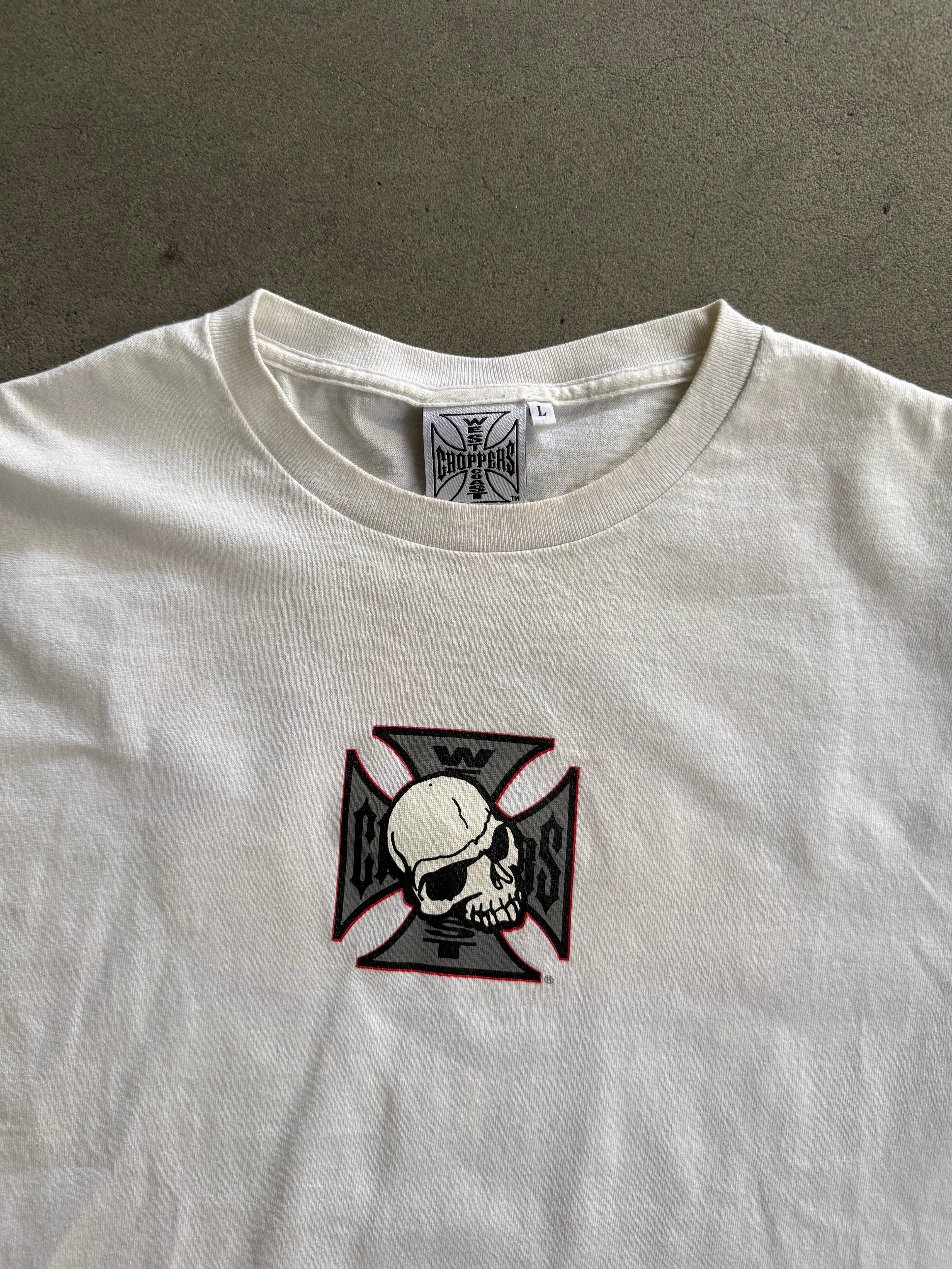 2000S WEST COAST CHOPPERS SKULL LOGO T-SHIRT - EUROPEAN TAG (L)