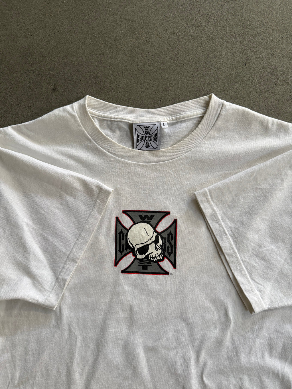 2000S WEST COAST CHOPPERS SKULL LOGO T-SHIRT - EUROPEAN TAG (L)