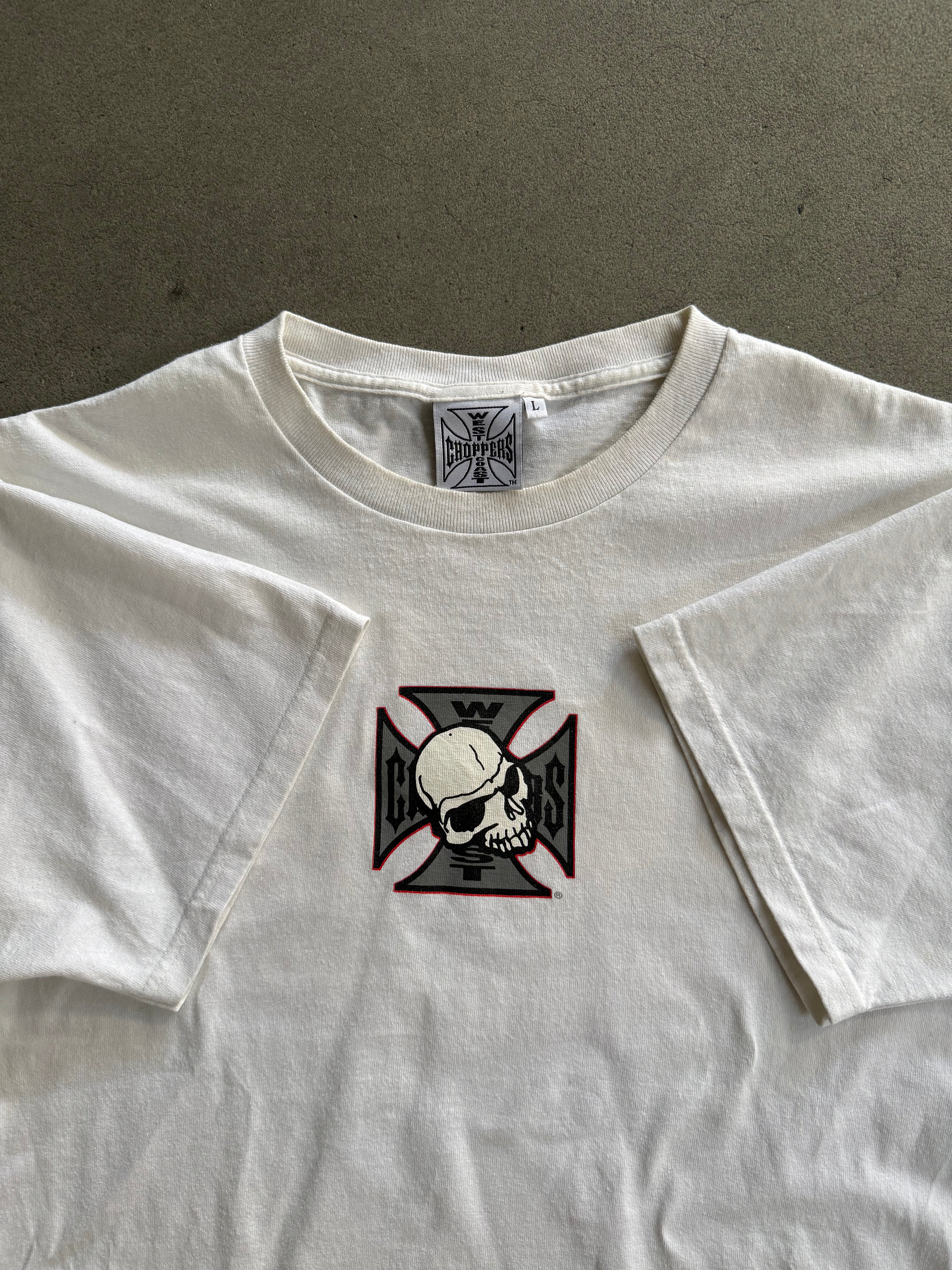 2000S WEST COAST CHOPPERS SKULL LOGO T-SHIRT - EUROPEAN TAG (L)