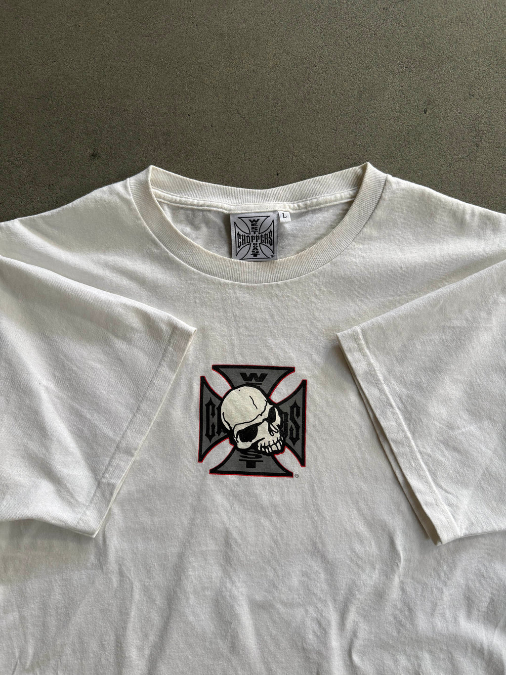 2000S WEST COAST CHOPPERS SKULL LOGO T-SHIRT - EUROPEAN TAG (L)