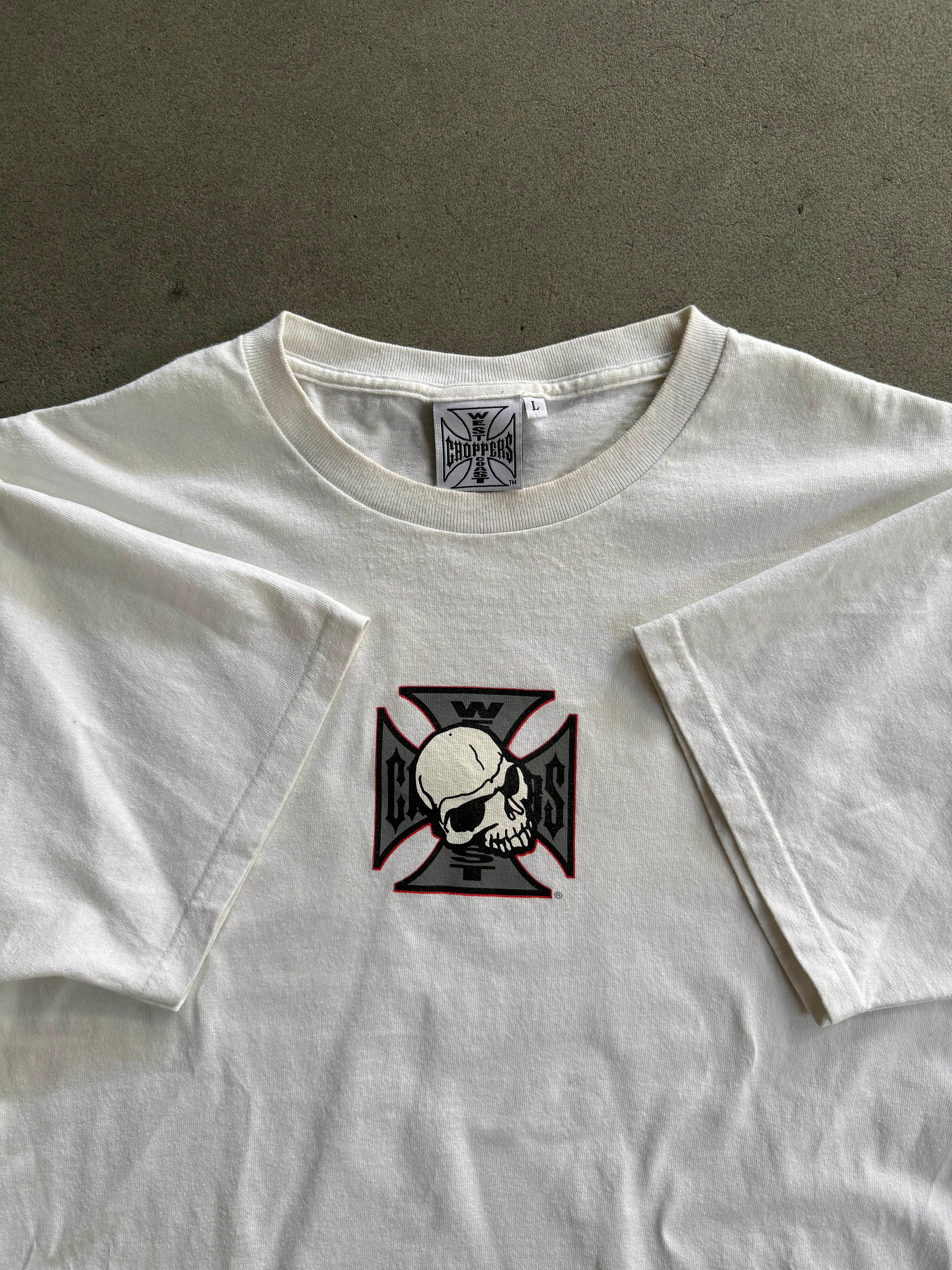 2000S WEST COAST CHOPPERS SKULL LOGO T-SHIRT - EUROPEAN TAG (L)