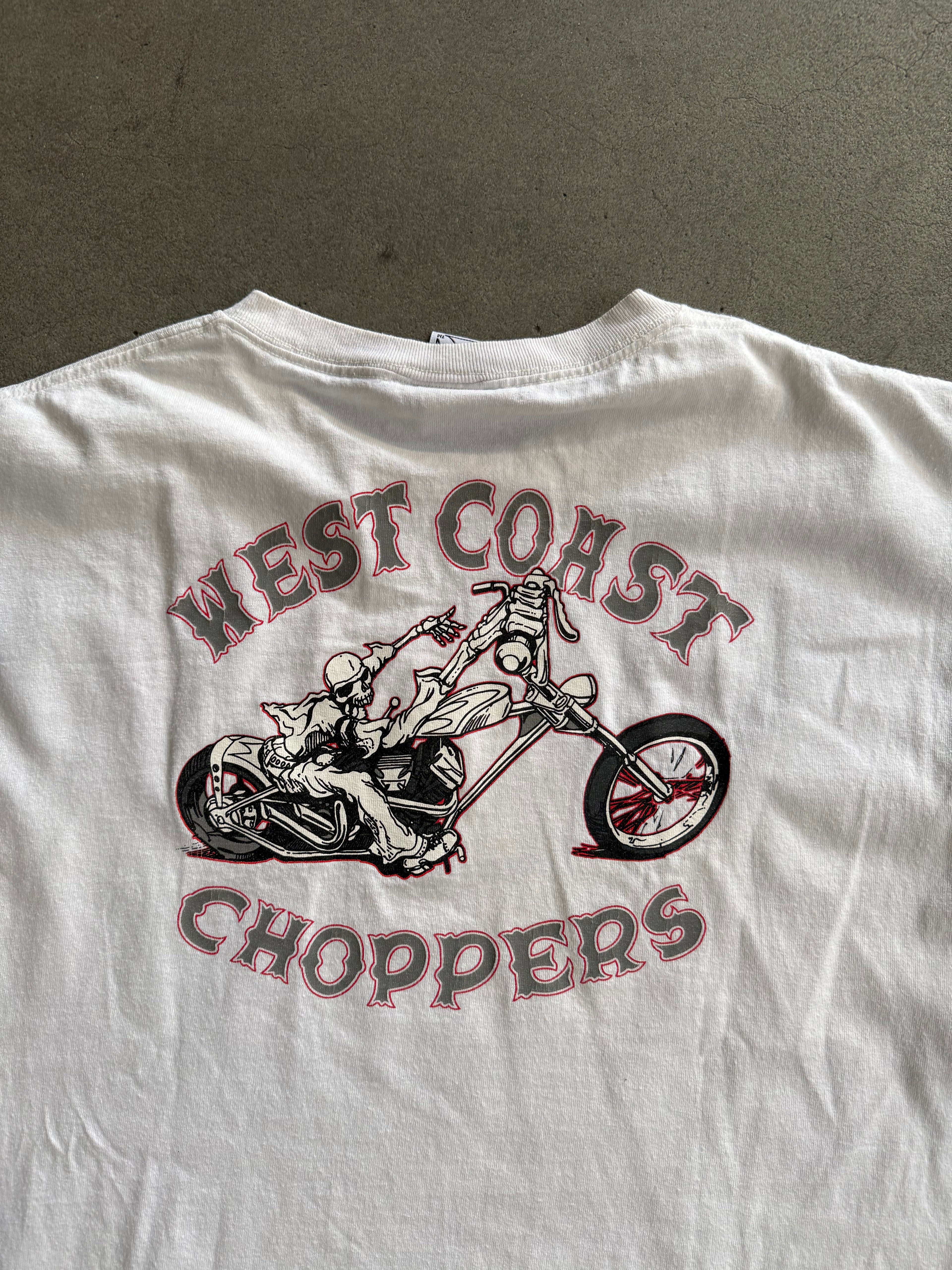2000S WEST COAST CHOPPERS SKULL LOGO T-SHIRT - EUROPEAN TAG (L)