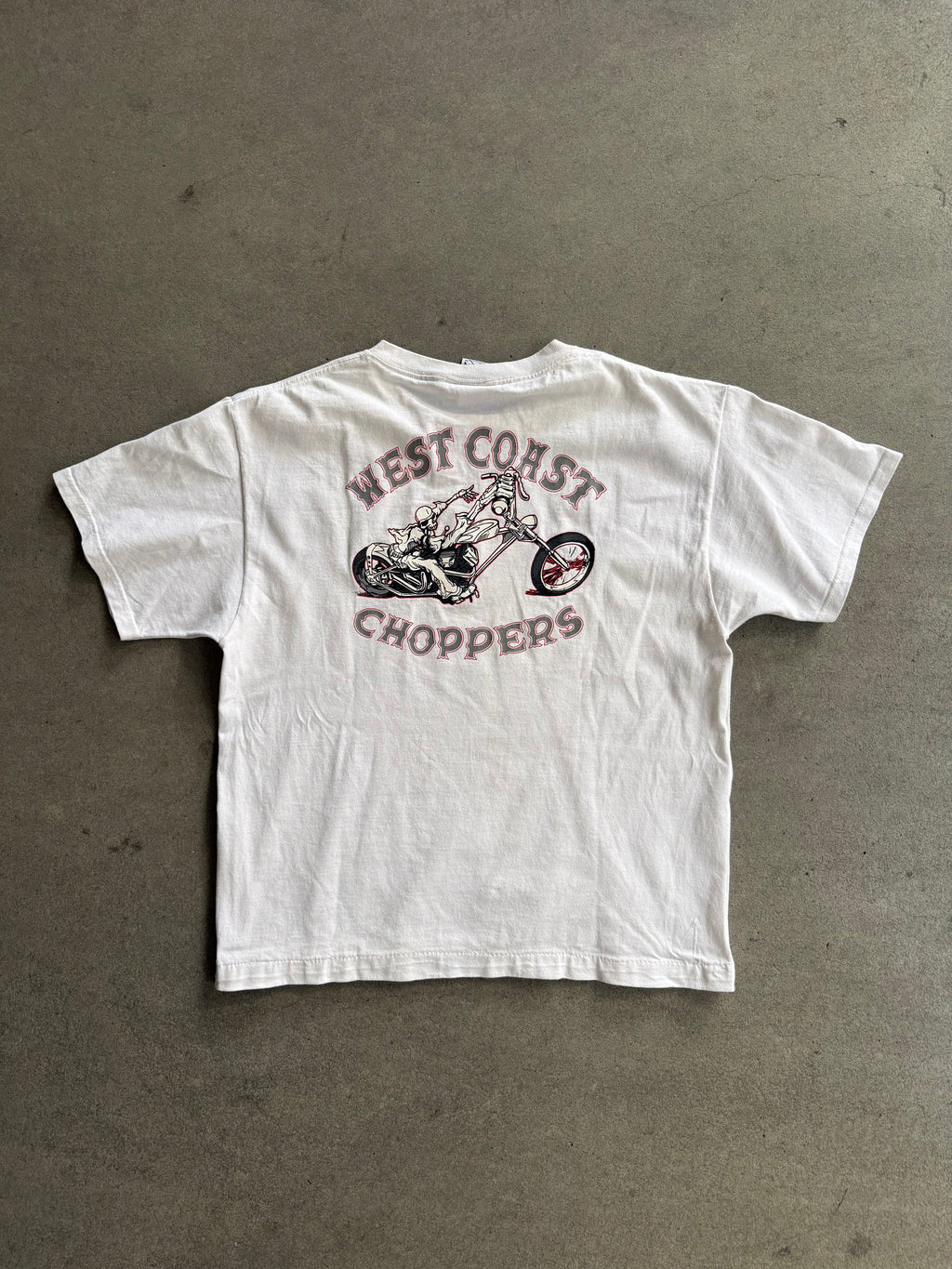 2000S WEST COAST CHOPPERS SKULL LOGO T-SHIRT - EUROPEAN TAG (L)