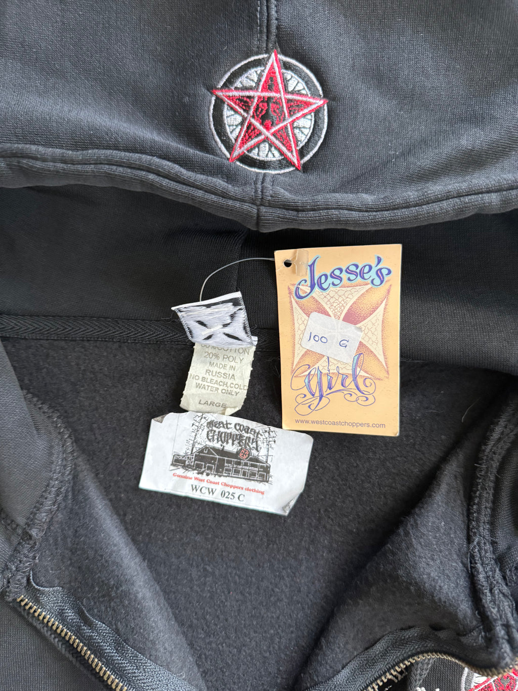 2000S WEST COAST CHOPPERS SATAN ZIP HOODIE (L)