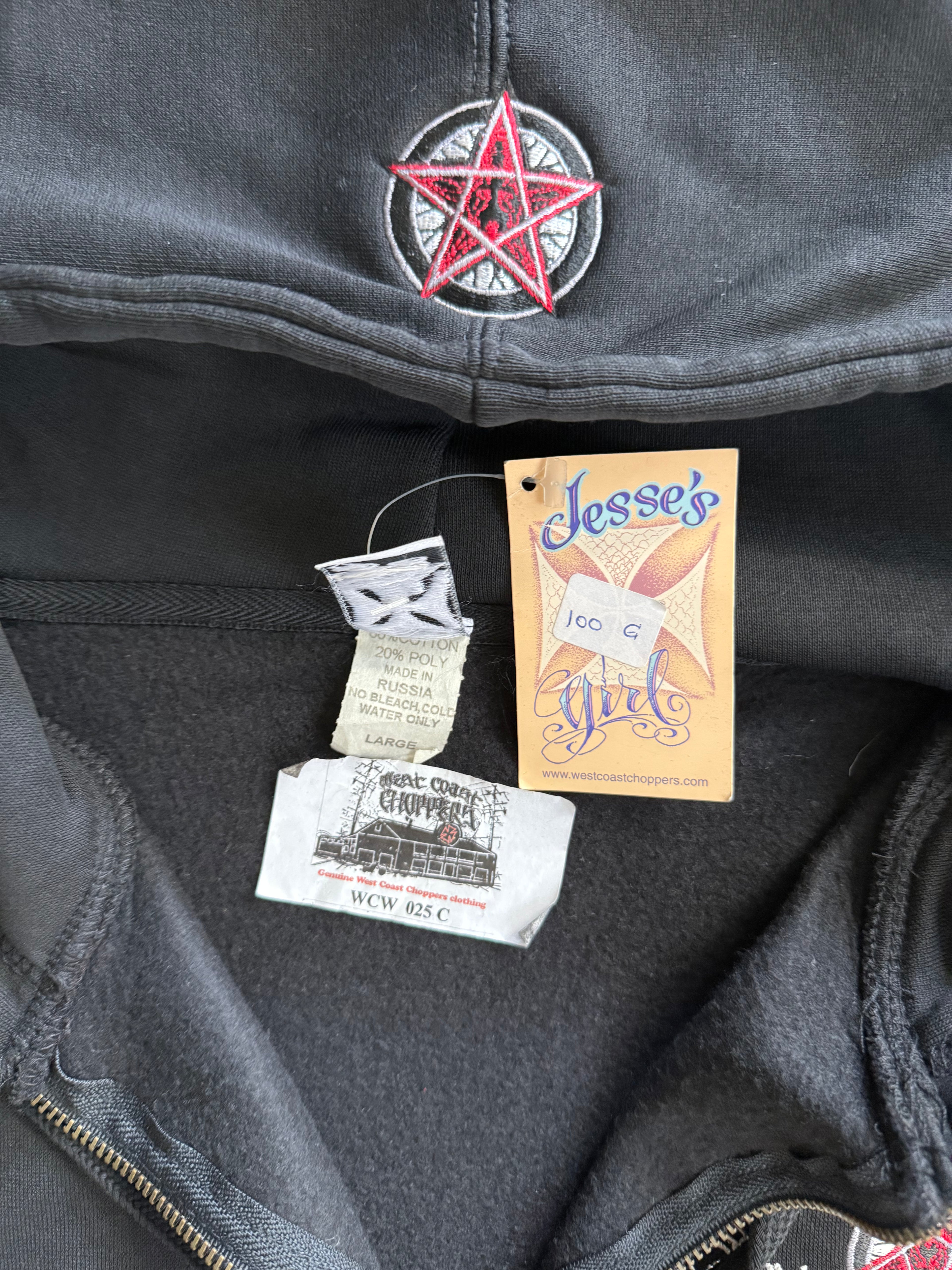 2000S WEST COAST CHOPPERS SATAN ZIP HOODIE (L)