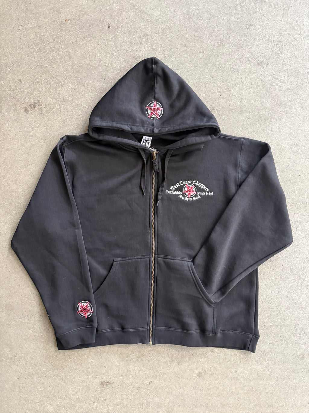 2000S WEST COAST CHOPPERS SATAN ZIP HOODIE (L)