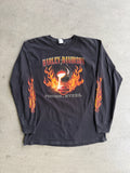 2000S HARLEY DAVIDSON "FORGED IN STEEL" LAS VEGAS FLAMES LONG SLEEVES (L)