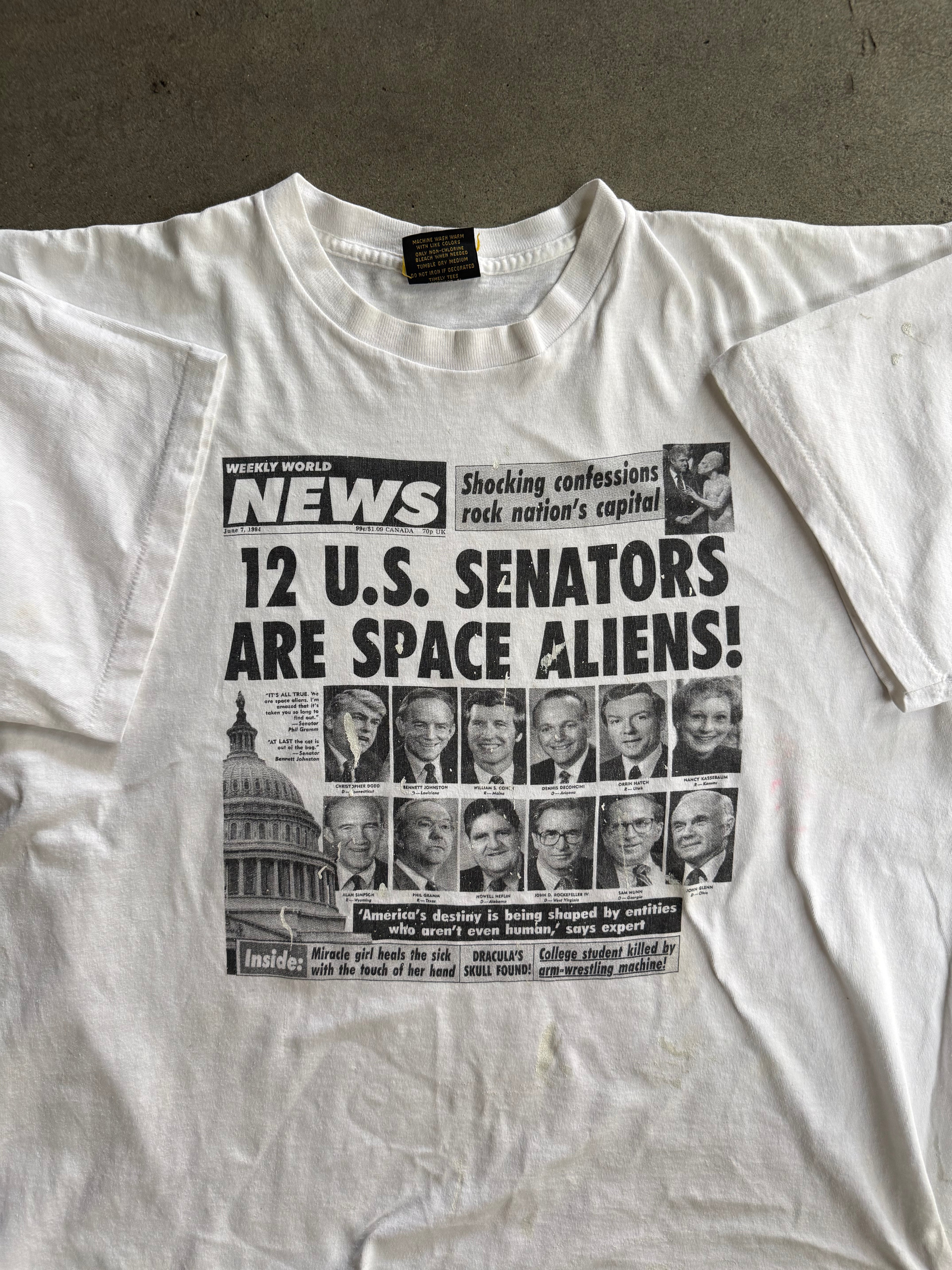 1994 U.S. SENATOR SPACE ALIEN SINGLE STITCH T-SHIRT (XL)