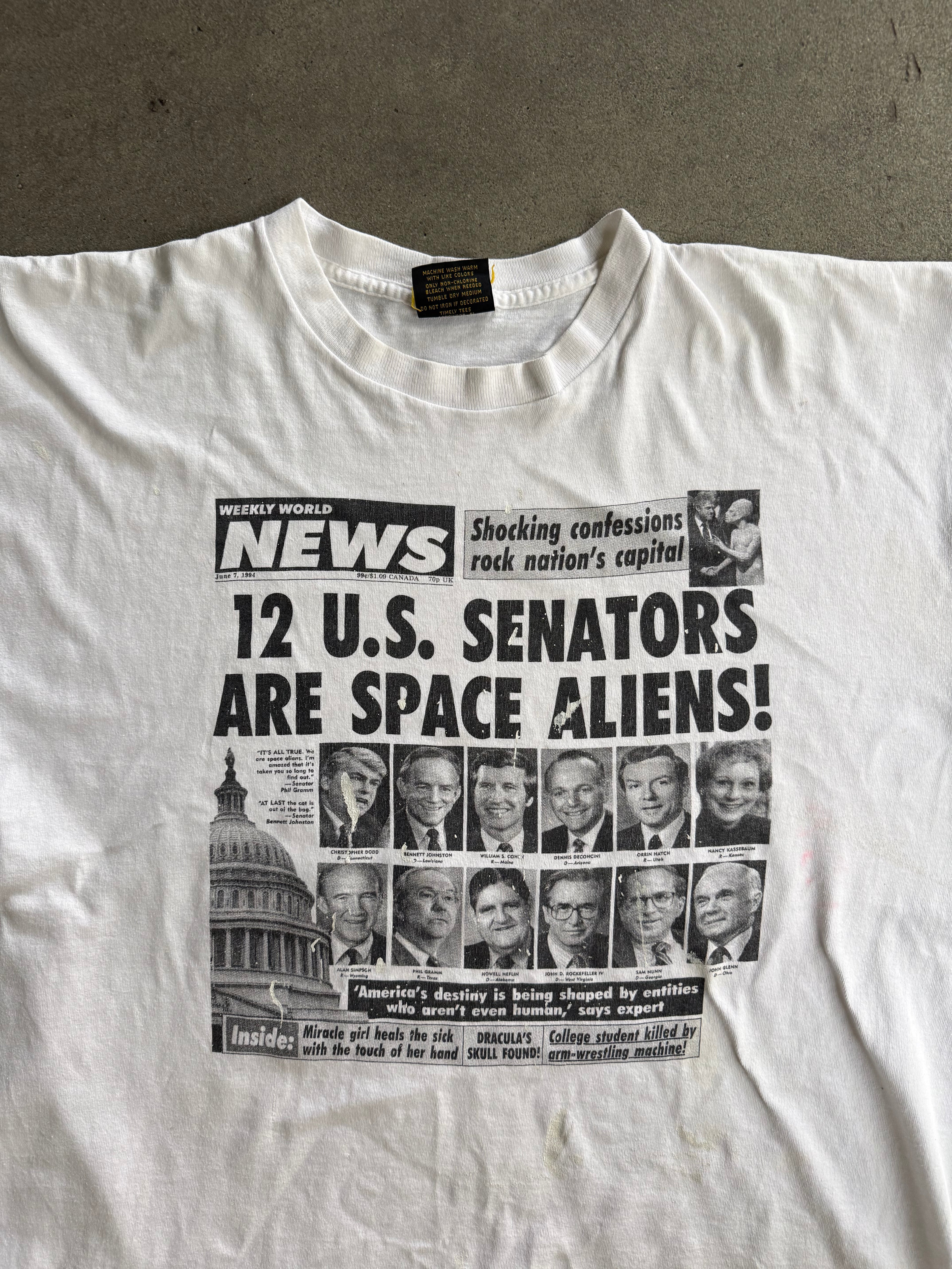 1994 U.S. SENATOR SPACE ALIEN SINGLE STITCH T-SHIRT (XL)