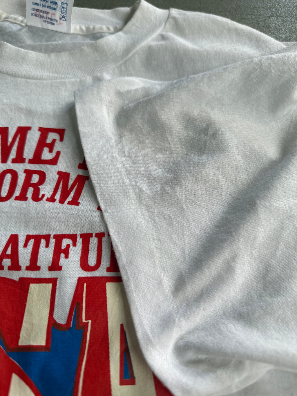 1991 WELCOME HOME DESERT STORM TROOPS USA SINGLE STICH T-SHIRT (XXL)
