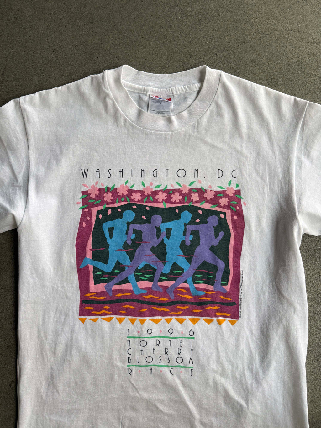 1996 WASHINGTON D.C. MARATON RACE, NORTEL CHERRY BLOSSOM SINGLE STICH T-SHIRT (L)
