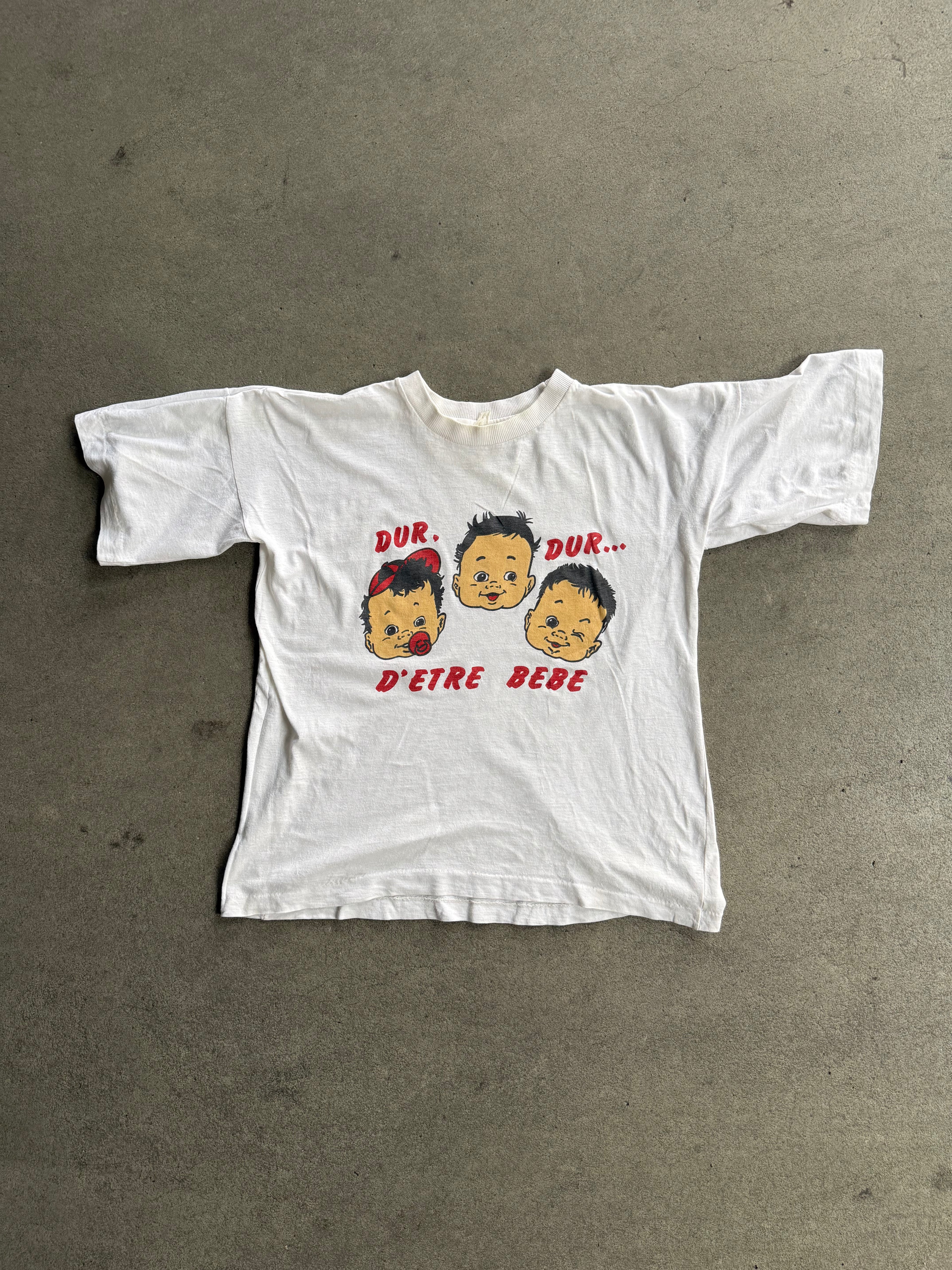 1992 "DUR, DUR... D'ETRE BEBE" JORDY SONG SINGLE STITCH T-SHIRT (XS)