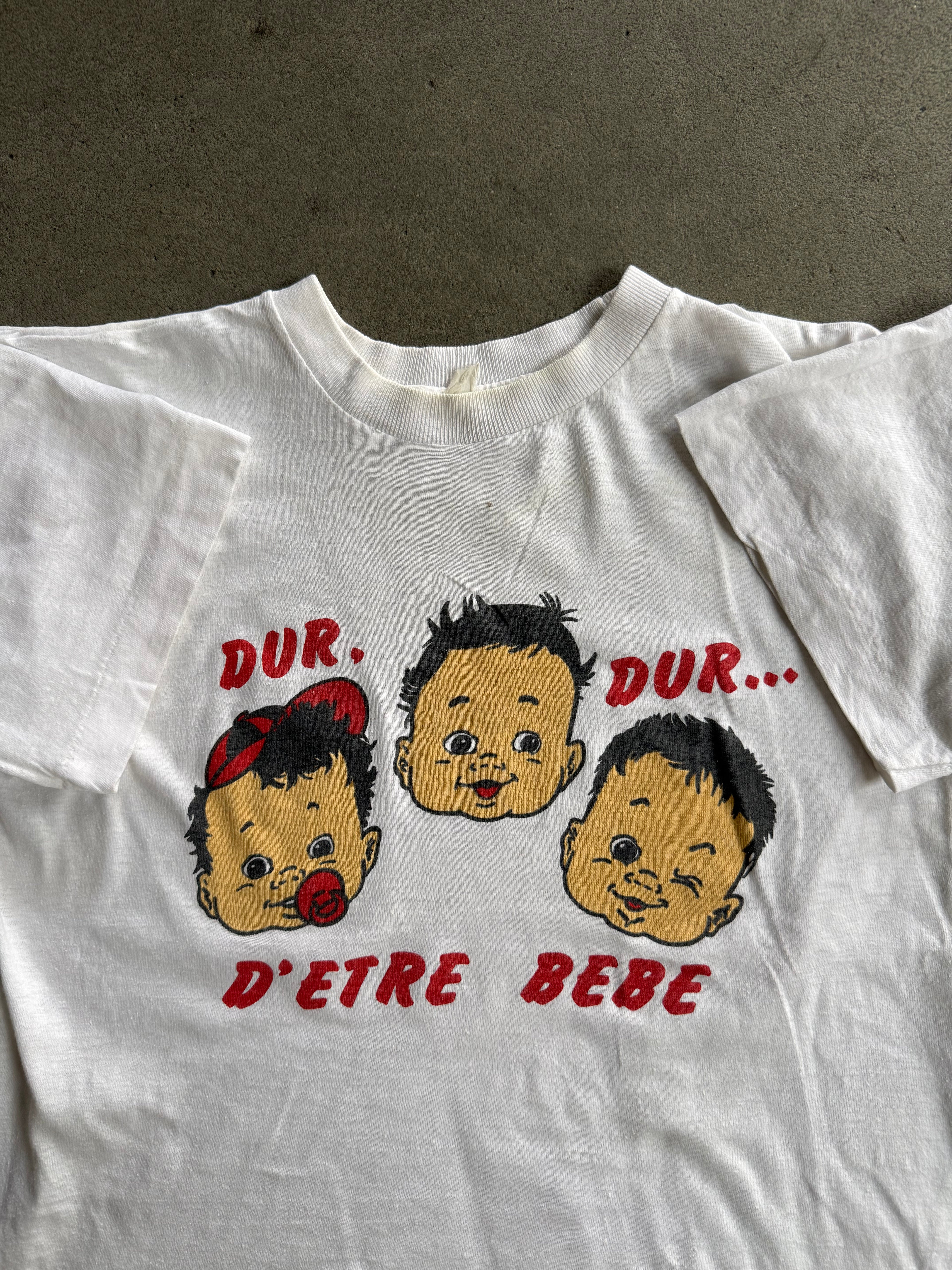 1992 "DUR, DUR... D'ETRE BEBE" JORDY SONG SINGLE STITCH T-SHIRT (XS)