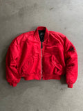 1990S SCHOTT MA-1 VINTAGE NYLON BOMBER JACKET 90s (S)