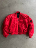1990S SCHOTT MA-1 VINTAGE NYLON BOMBER JACKET 90s (S)