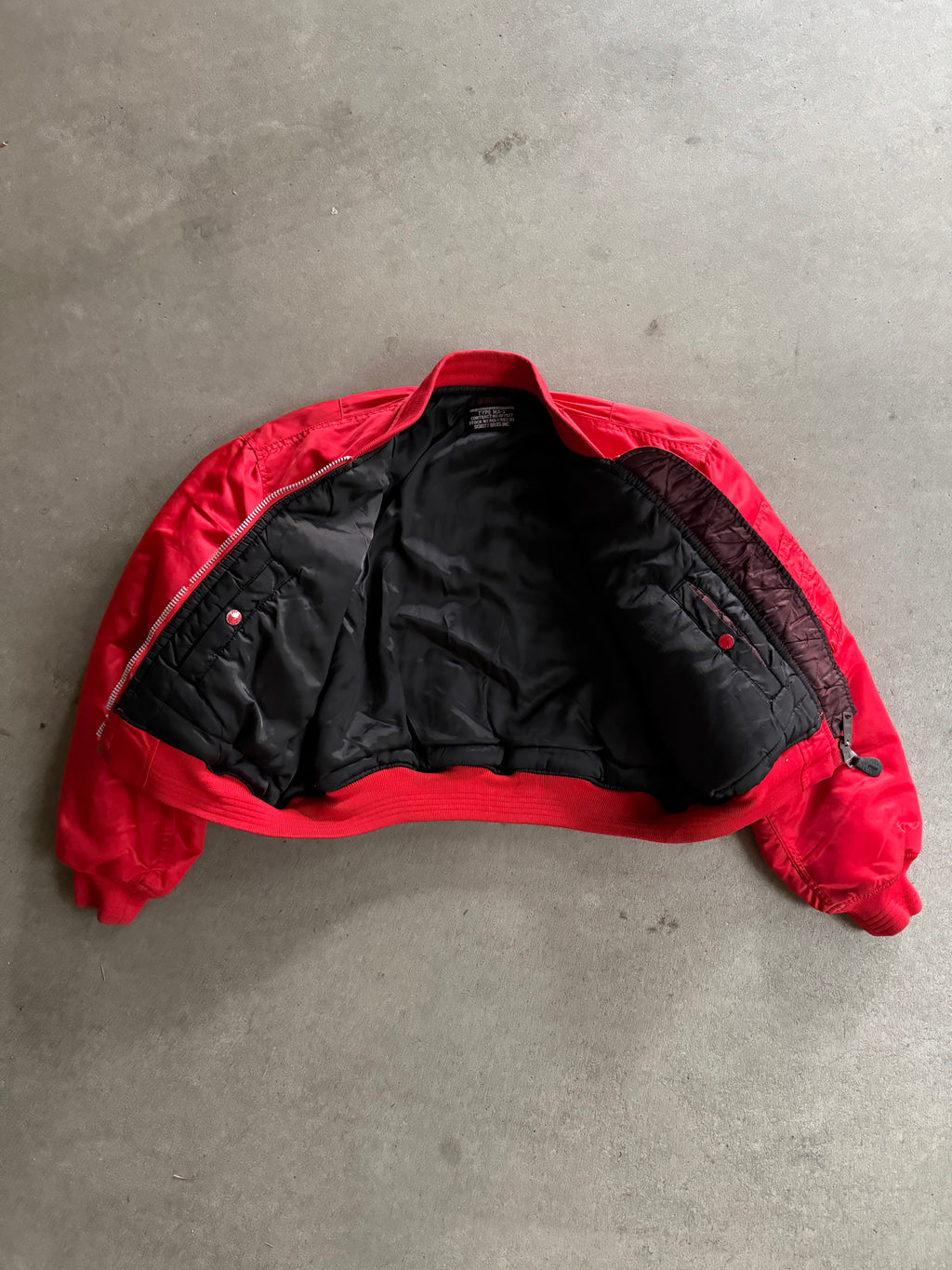1990S SCHOTT MA-1 VINTAGE NYLON BOMBER JACKET 90s (S)