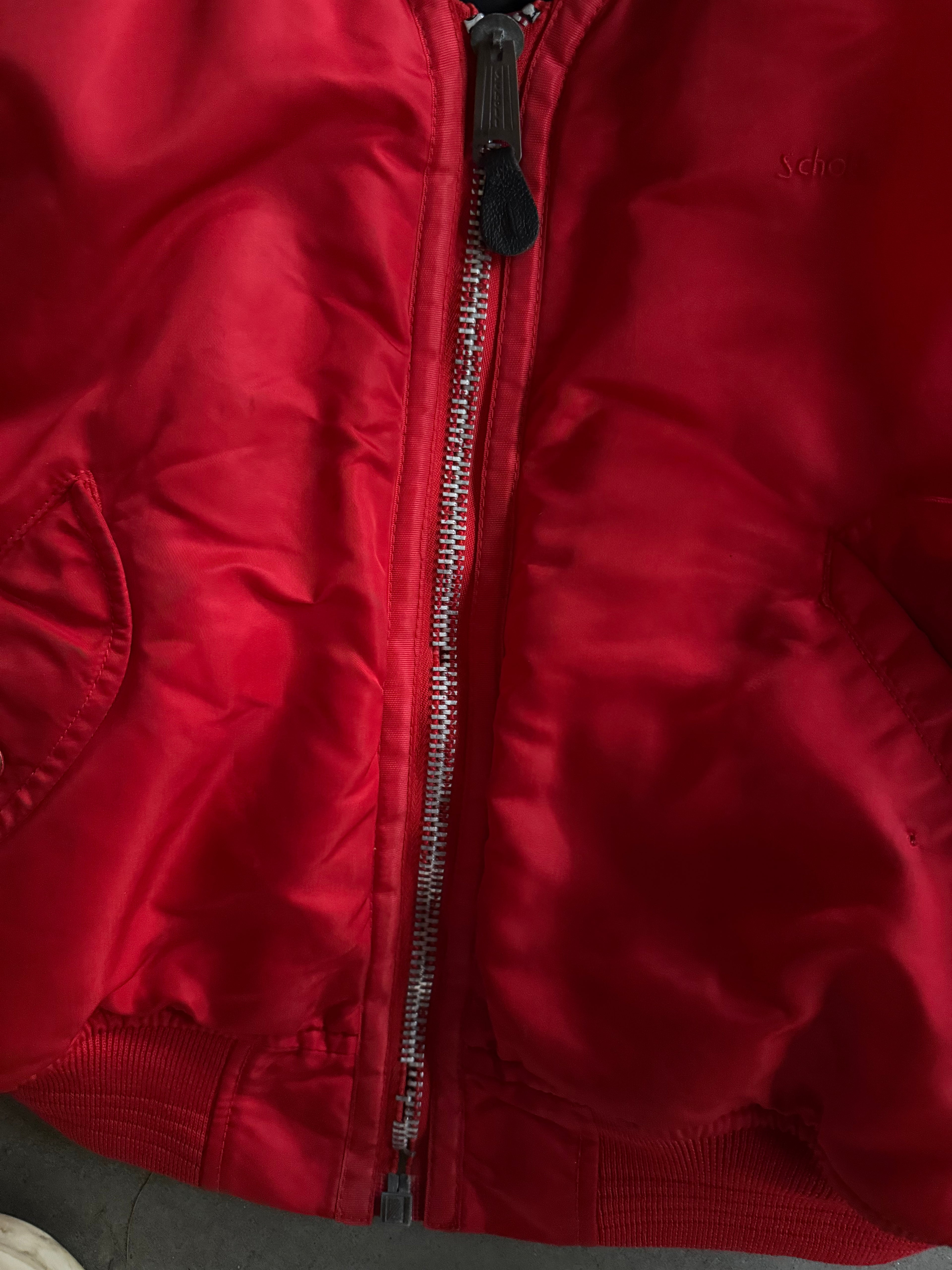 1990S SCHOTT MA-1 VINTAGE NYLON BOMBER JACKET 90s (S)