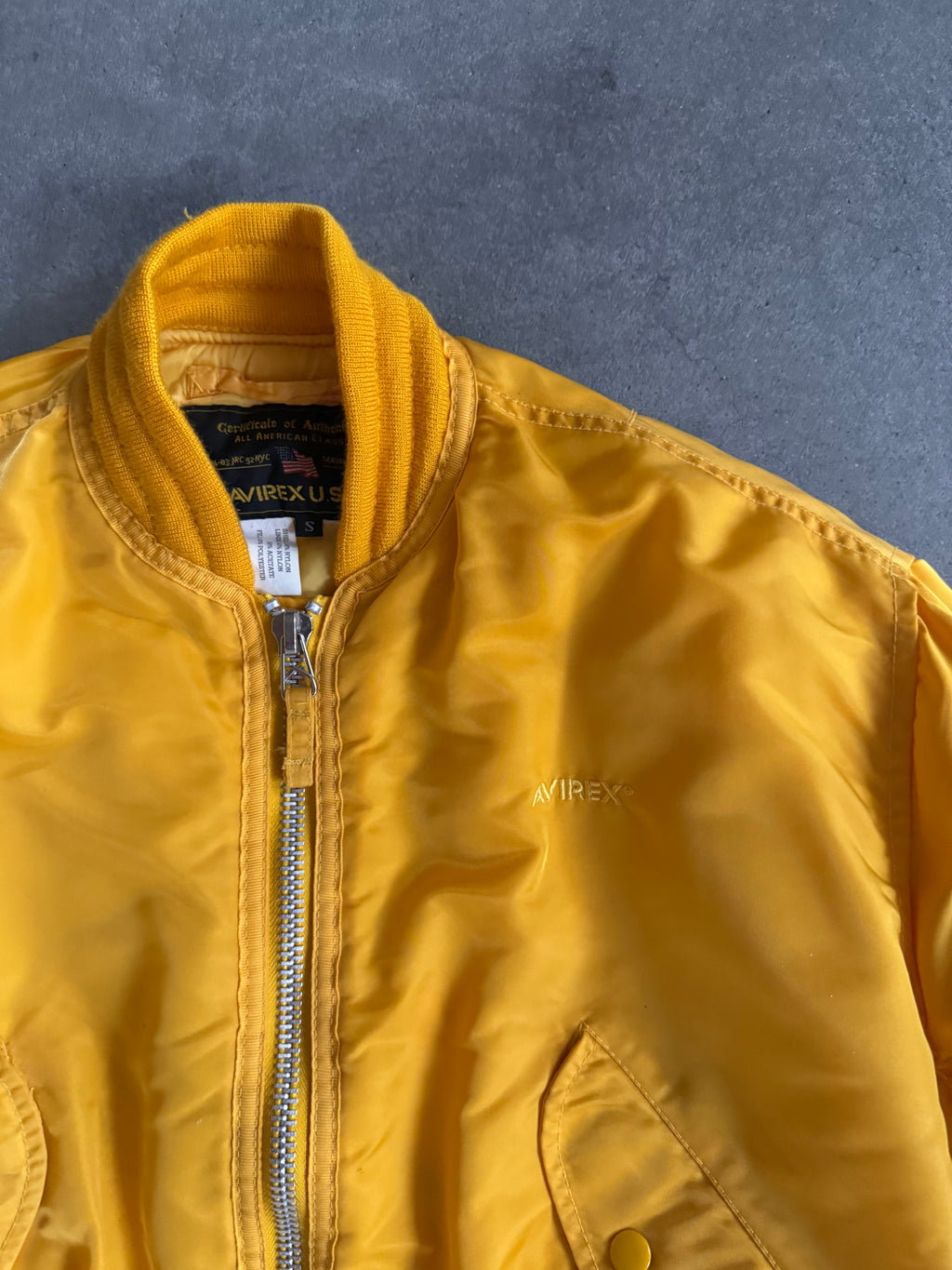 1990S AVIREX MA-1 VINTAGE BOMBER JACKET (S)